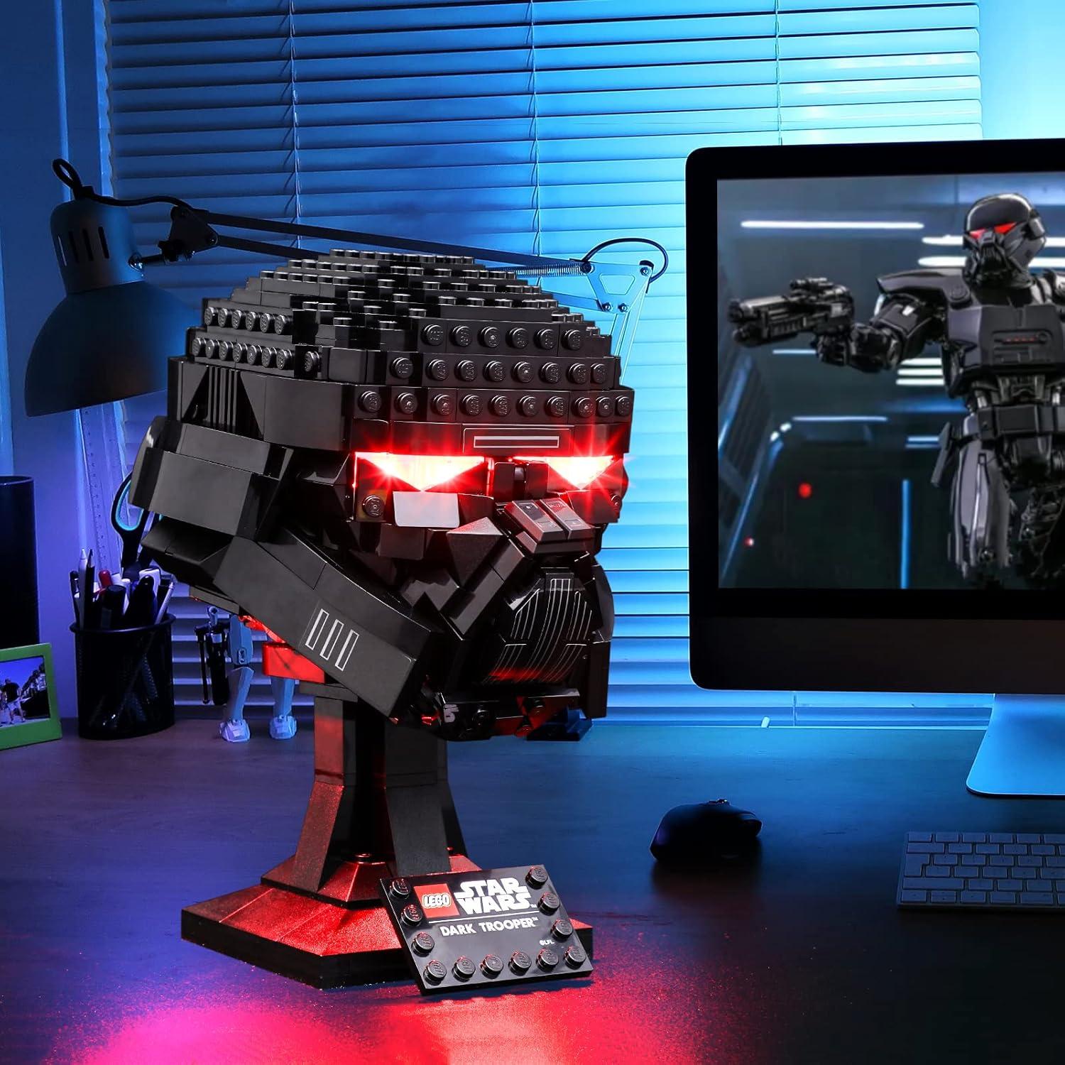 Luz LED LIGHTAILING para Casco Dark Trooper 75343 Star Wars