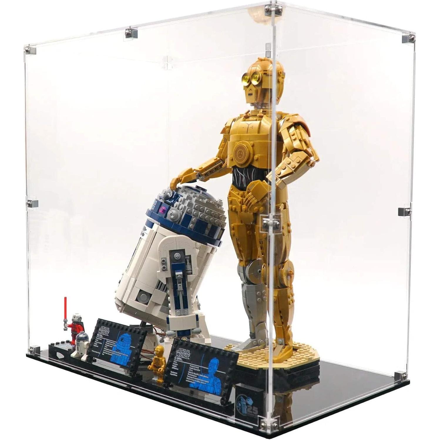 Caja de Exhibición LEGO Star Wars C-3PO y R2-D2 Brickcessories