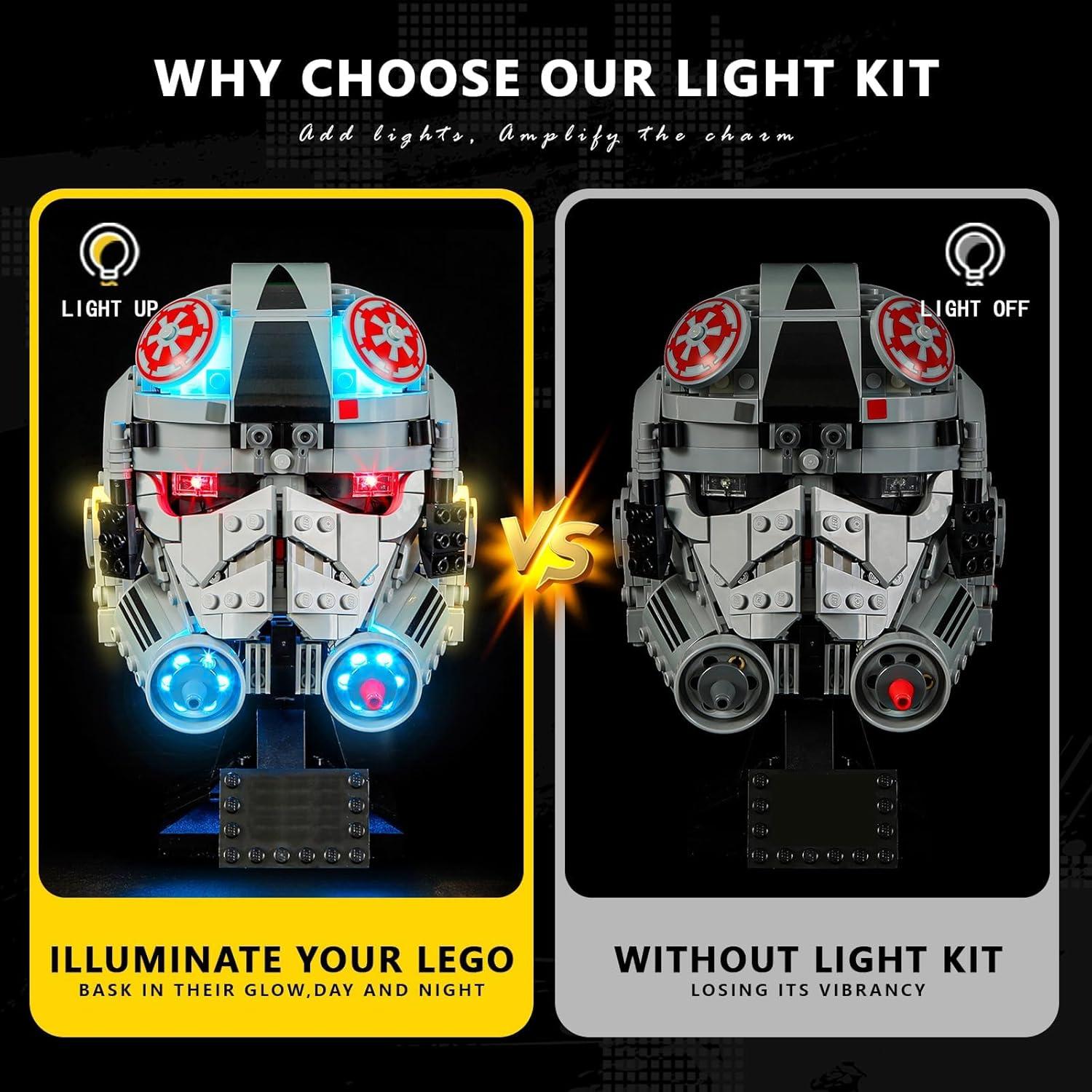 Kit de Luz BOOZUU para casco AT-AT Lego 75429 - Iluminación LED