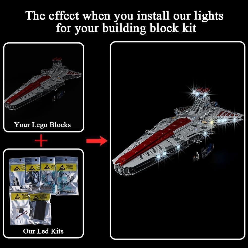 Kit de Iluminación LED Kyglaring para Lego Star Wars Venator 75367