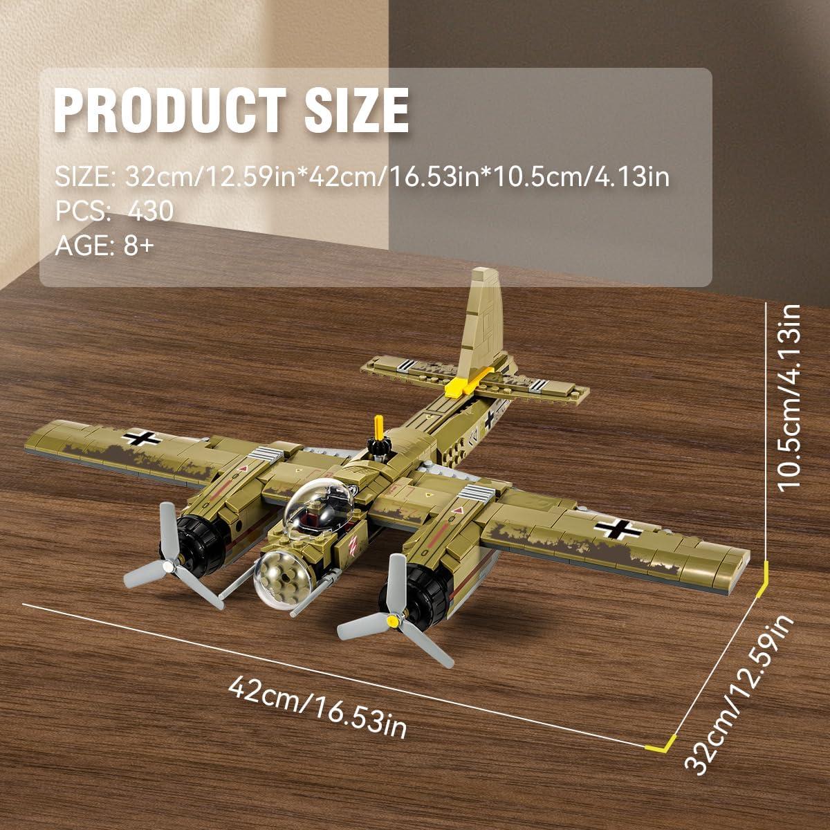 Set de Construcción DAHONPA JU88 Bombardero Alemán 430 Piezas