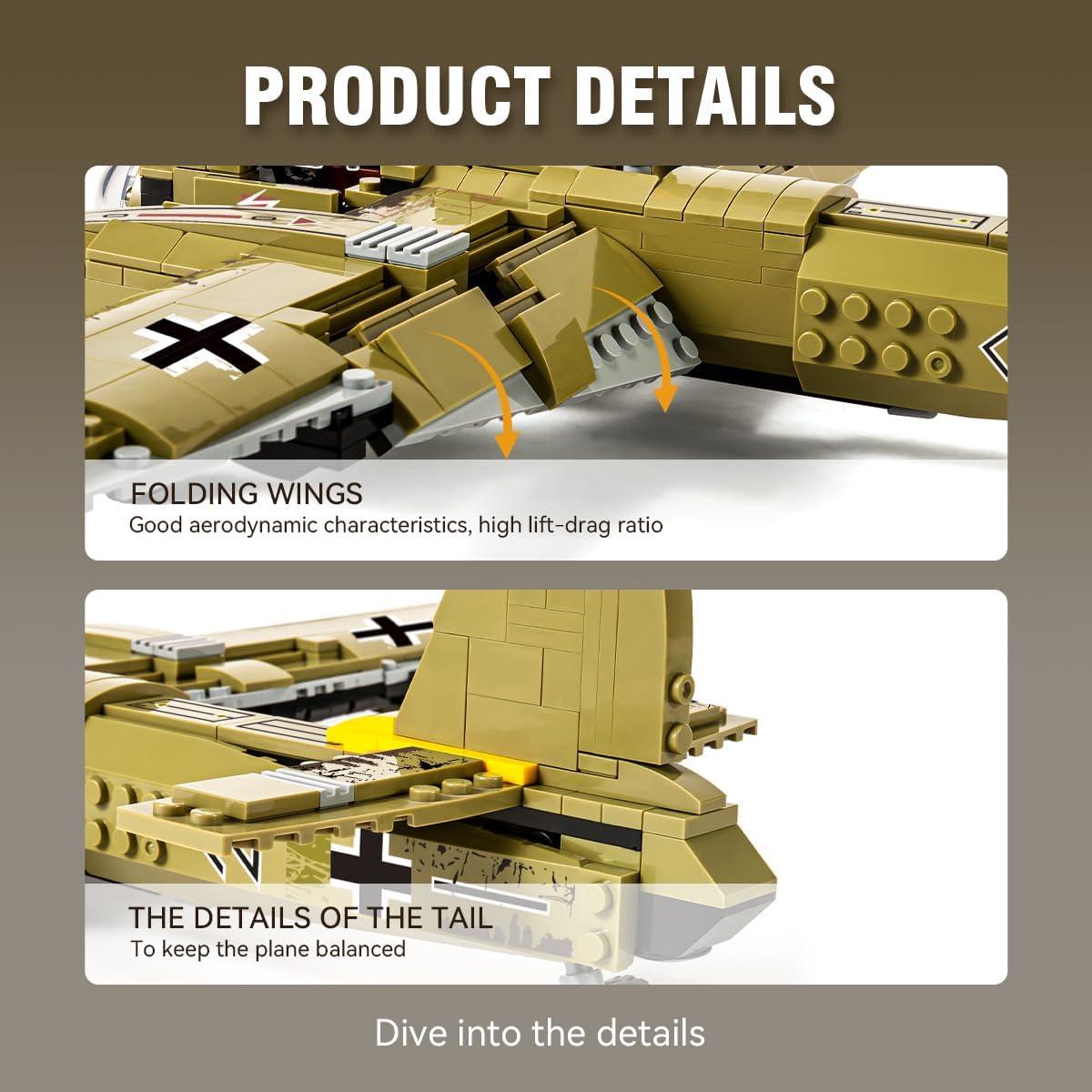 Set de Construcción DAHONPA JU88 Bombardero Alemán 430 Piezas