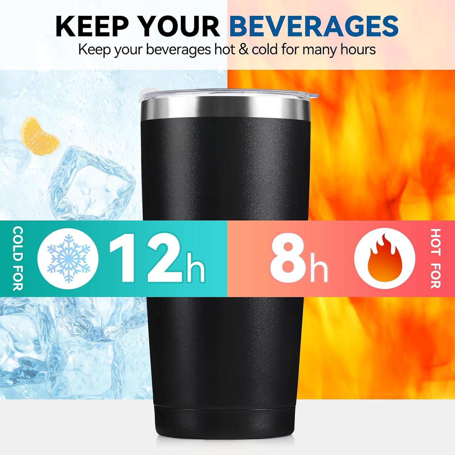 Taza Aislada 20oz WOELIVE Negra - Eres la Mejor Cosa