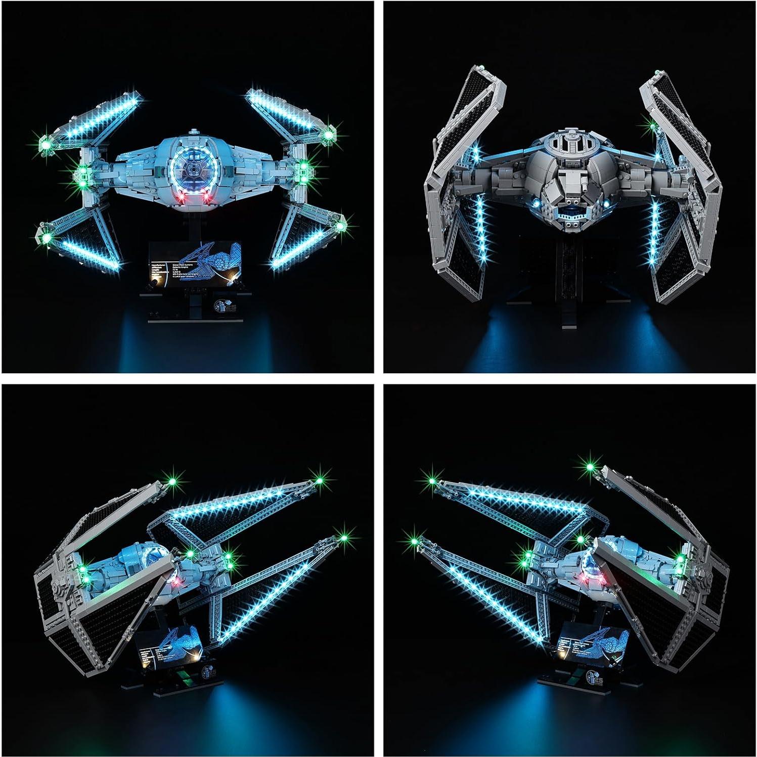 Juego de luces LED Kyglaring para Lego 75382 UCS TIE Interceptor