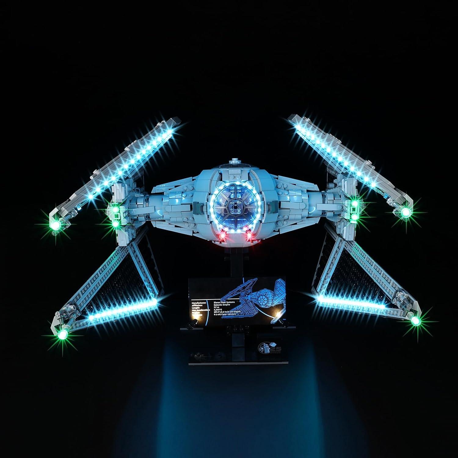 Juego de luces LED Kyglaring para Lego 75382 UCS TIE Interceptor