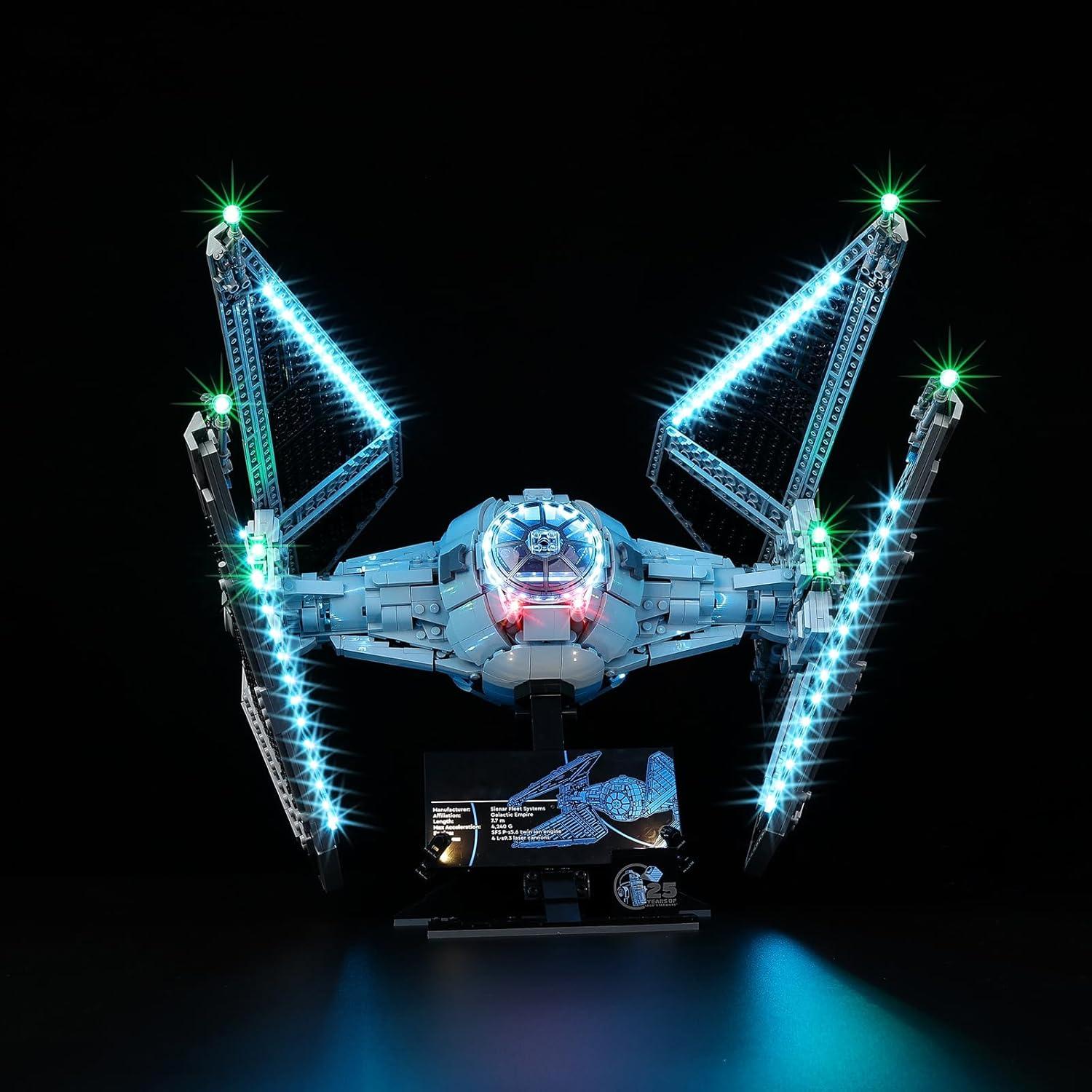 Juego de luces LED Kyglaring para Lego 75382 UCS TIE Interceptor