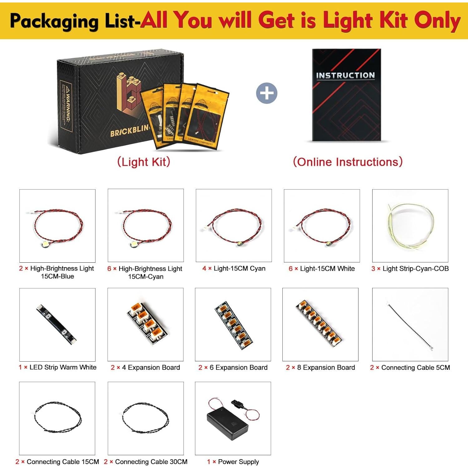 Kit de Luz LED BrickBling para Destructor Estelar Imperial 75394