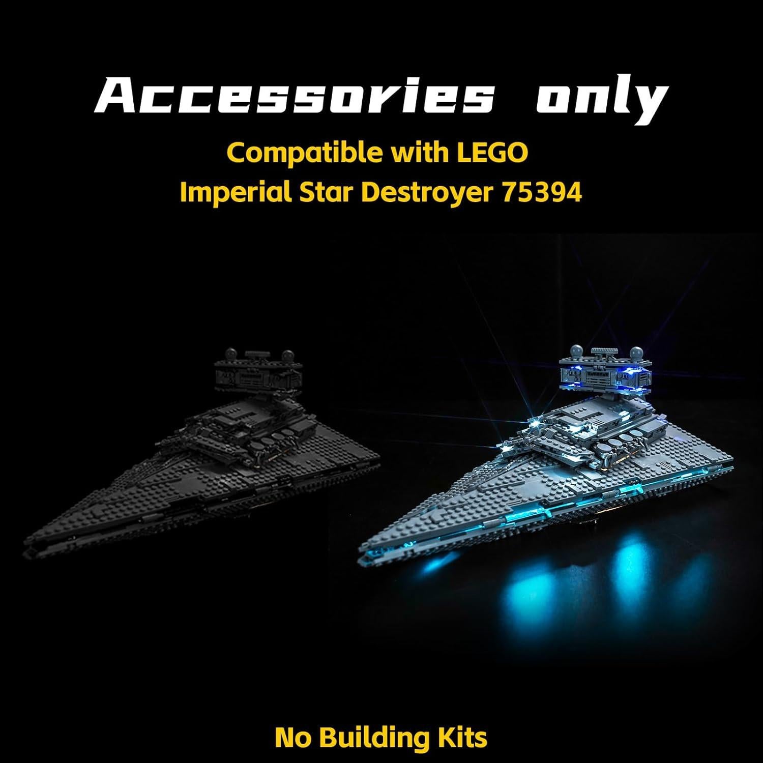 Kit de Luz LED BrickBling para Destructor Estelar Imperial 75394