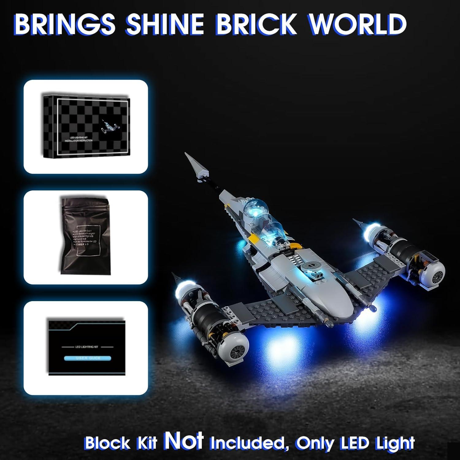Luz LED Vaodest para Lego Star Wars 75325 N-1 Mandaloriano