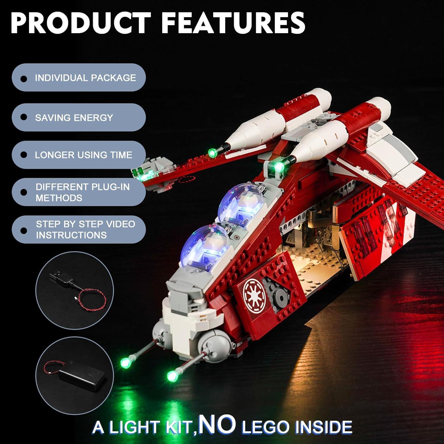 Kit de Luz LED BrickBling para LEGO 75354 Caza Coruscant