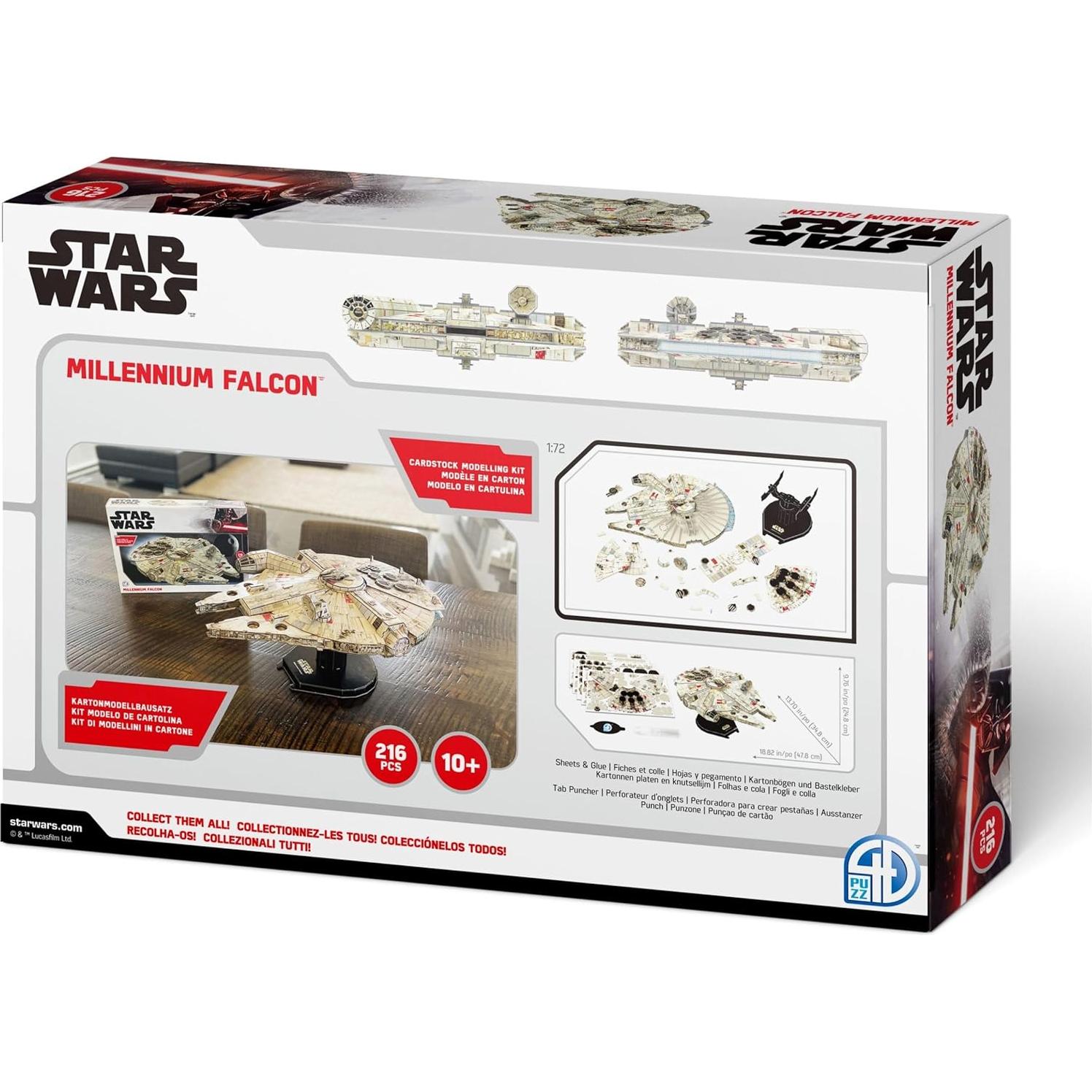 Kit de Modelo 3D Halcón Milenario Star Wars 4D Cityscape
