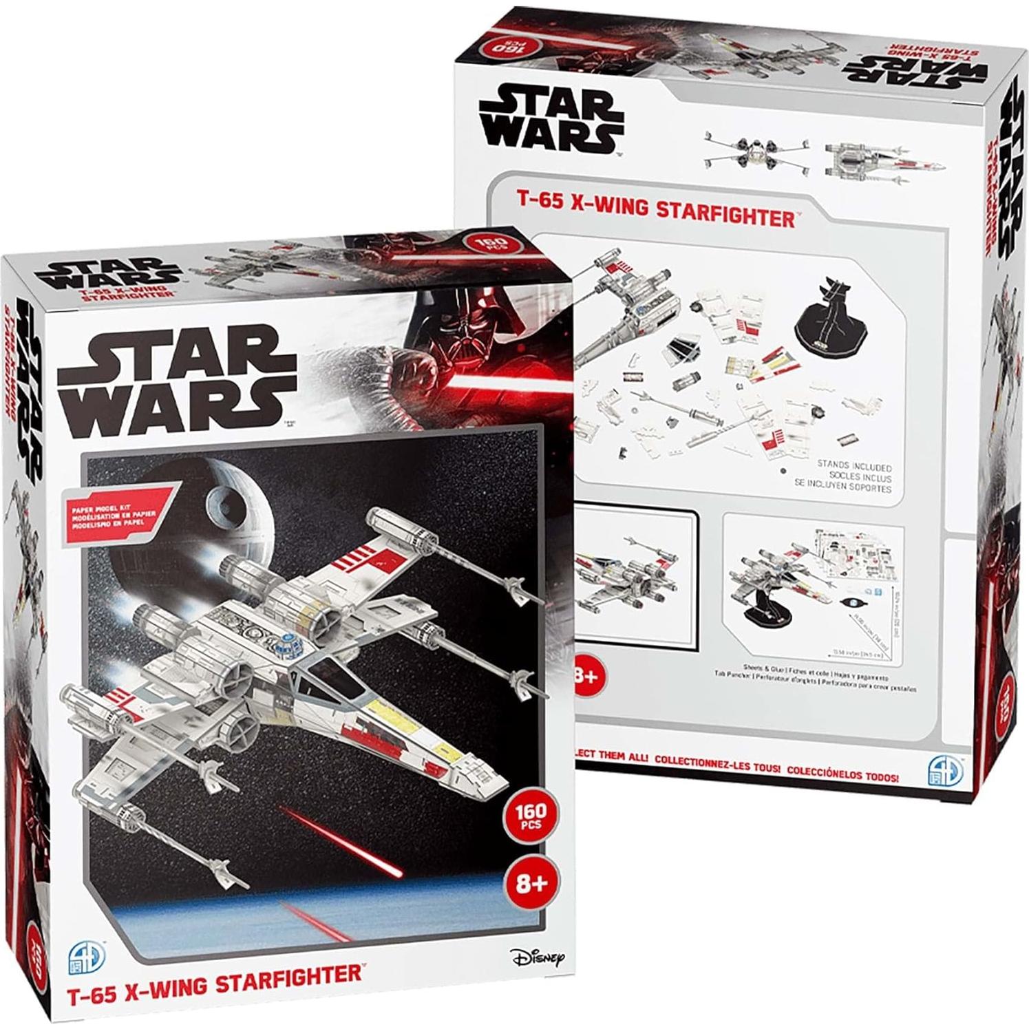 Kit de Modelo 3D 4D Cityscape Star Wars T-65 X-Wing 160 Piezas