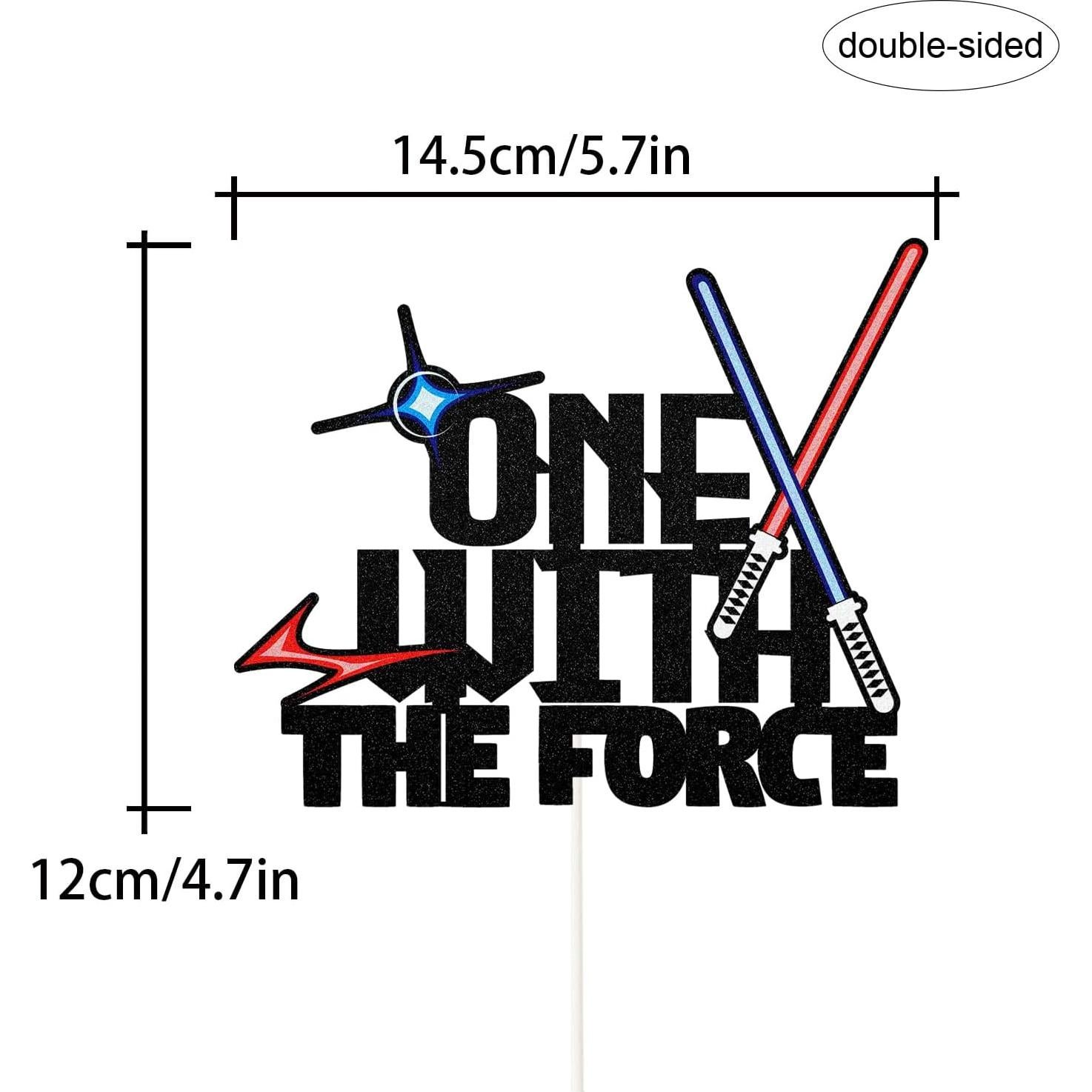 Toppers de pastel Alien One With The Force - PHOHUI - 11.48cm