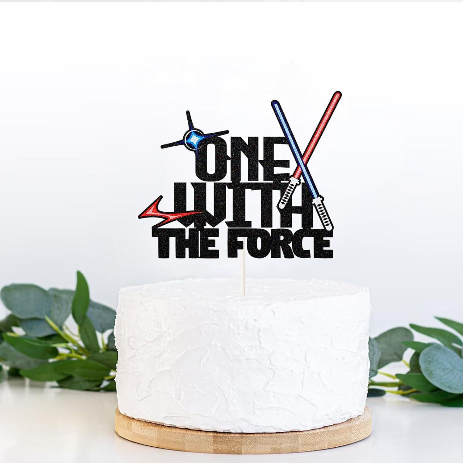 Toppers de pastel Alien One With The Force - PHOHUI - 11.48cm