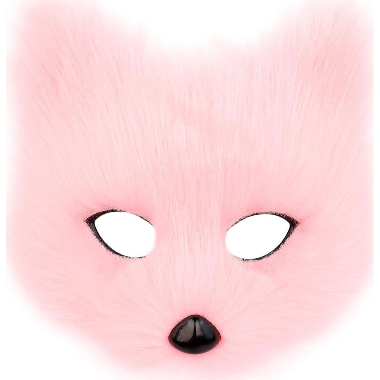 Máscara de Zorro Gato Peluche para Fiesta Halloween Adulto