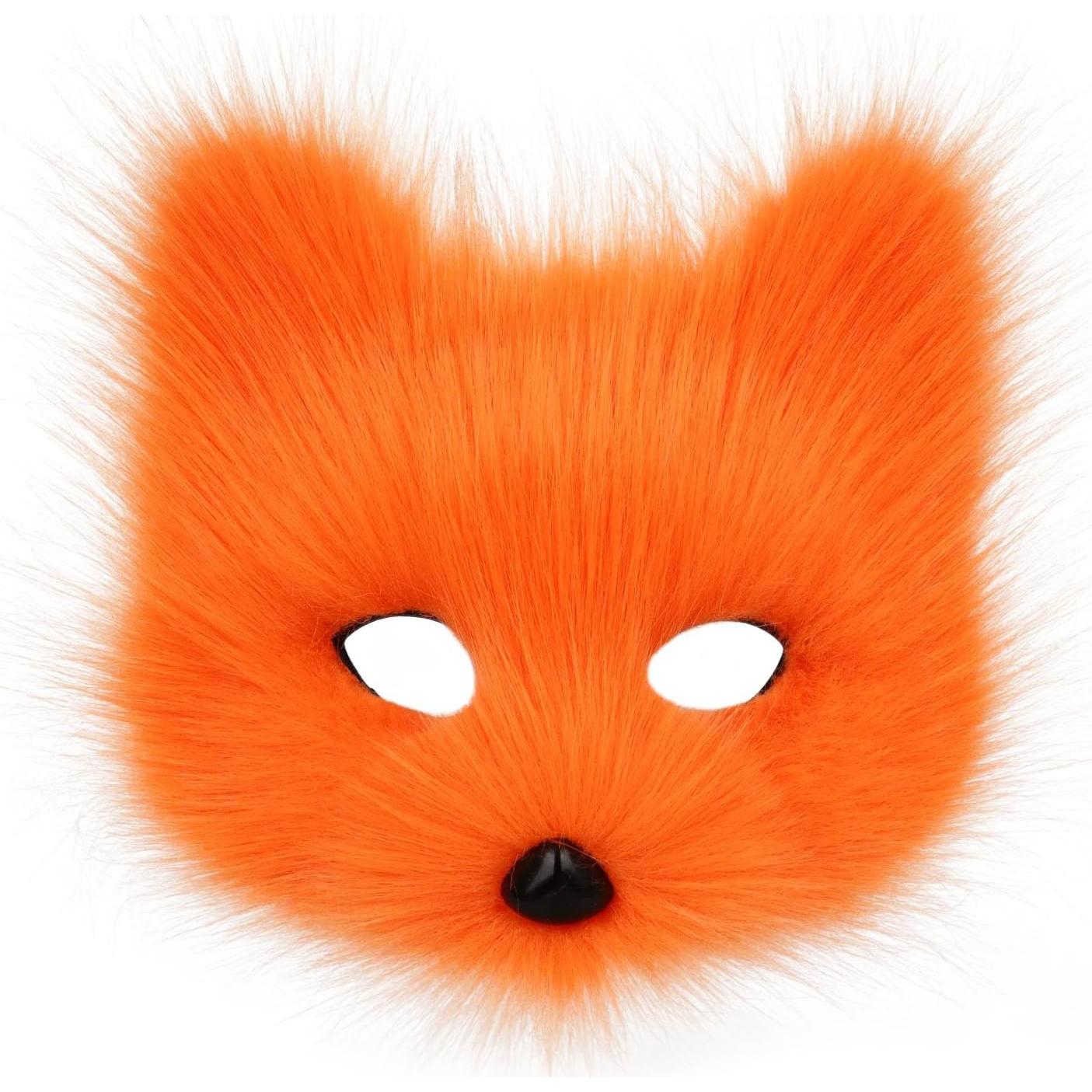 Máscara de Zorro Gato Peluche para Fiesta Halloween Adulto