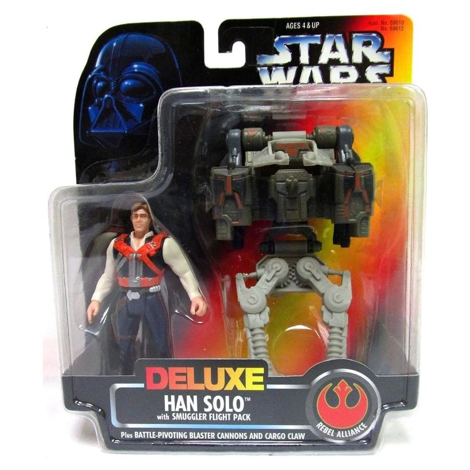 Figura de Acción Deluxe Han Solo Star Wars 20 cm con Paquete de Vuelo