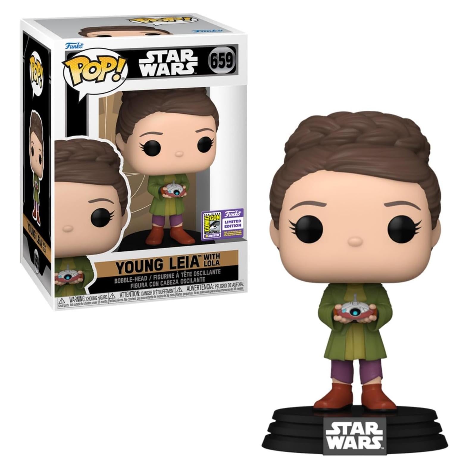 Funko POP! Star Wars Joven Leia Organa con Lola 11.6cm