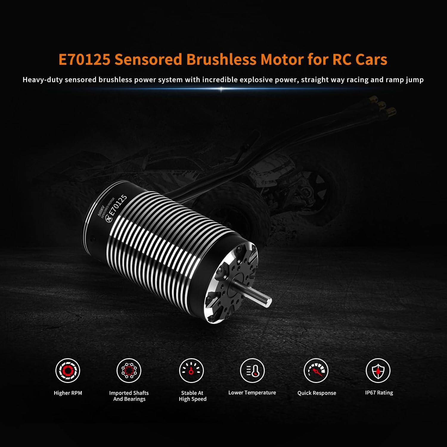 Motor sin escobillas XC E70125 420KV para coche RC 1/5