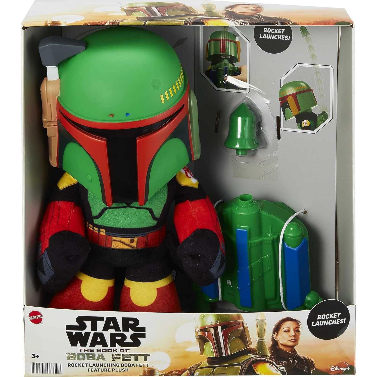 Peluche Boba Fett 30 cm Mattel con lanzador de cohetes