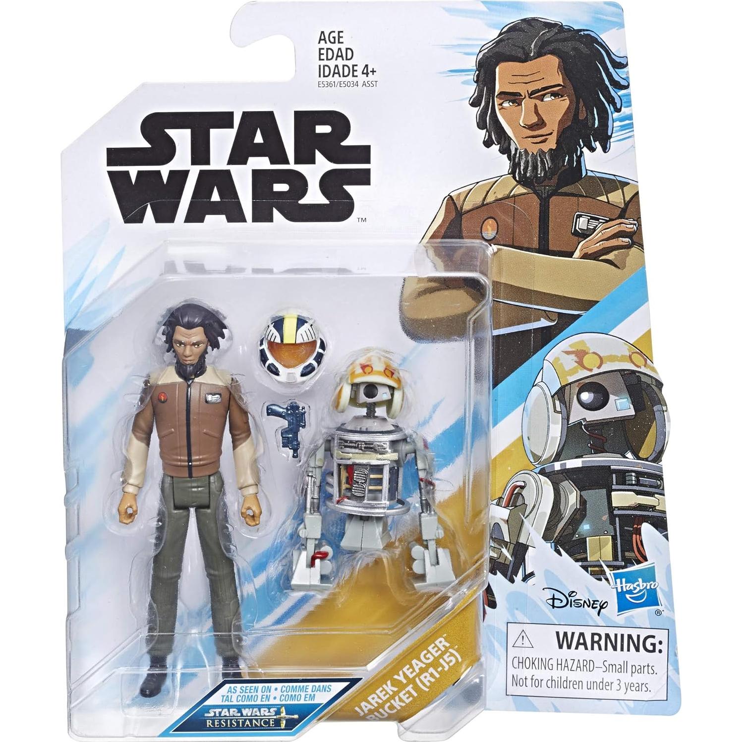 Figuras Jarek Yeager y Bucket R1-J5 Star Wars Resistance 9.5 cm