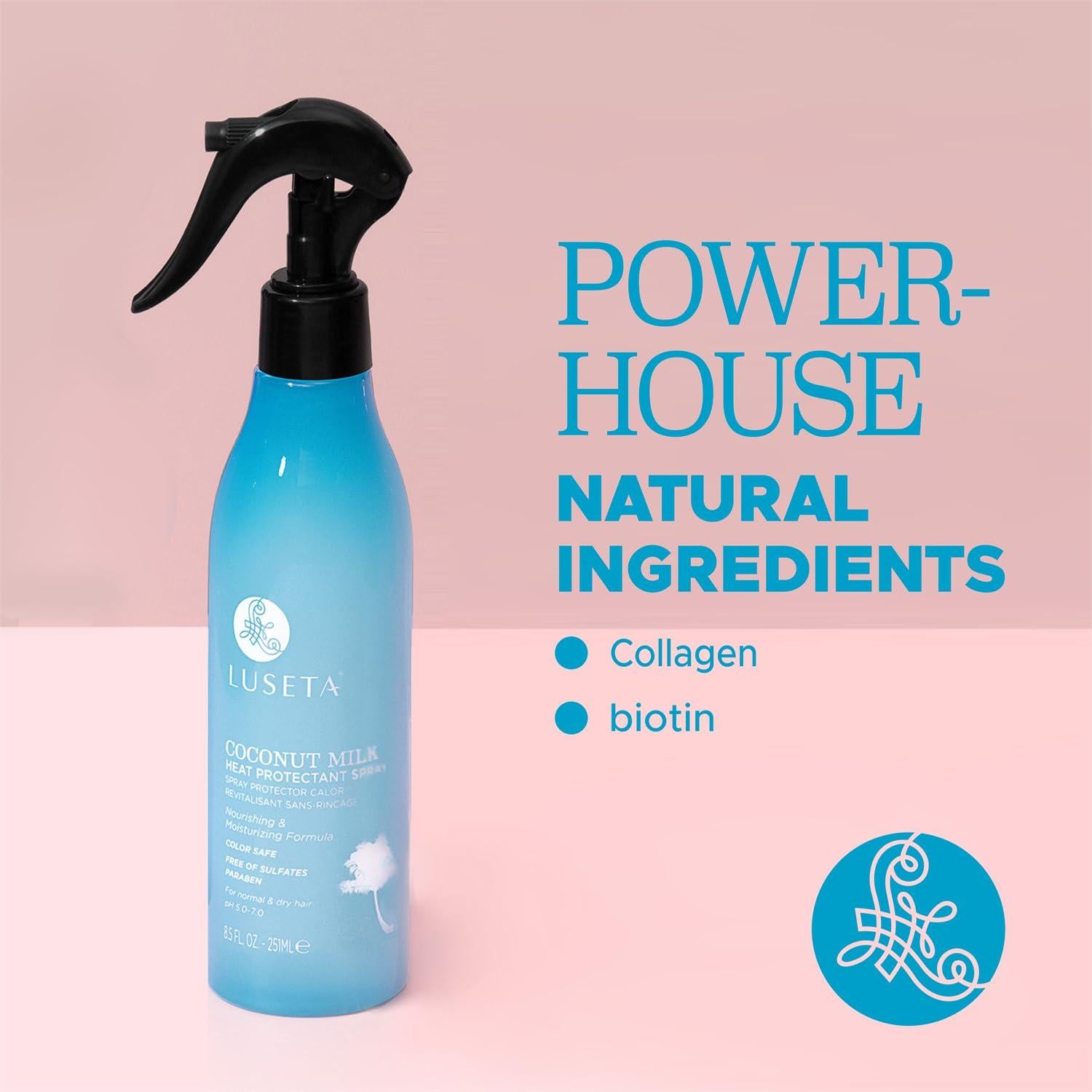 Spray Protector Térmico Luseta Leche de Coco 240 ml