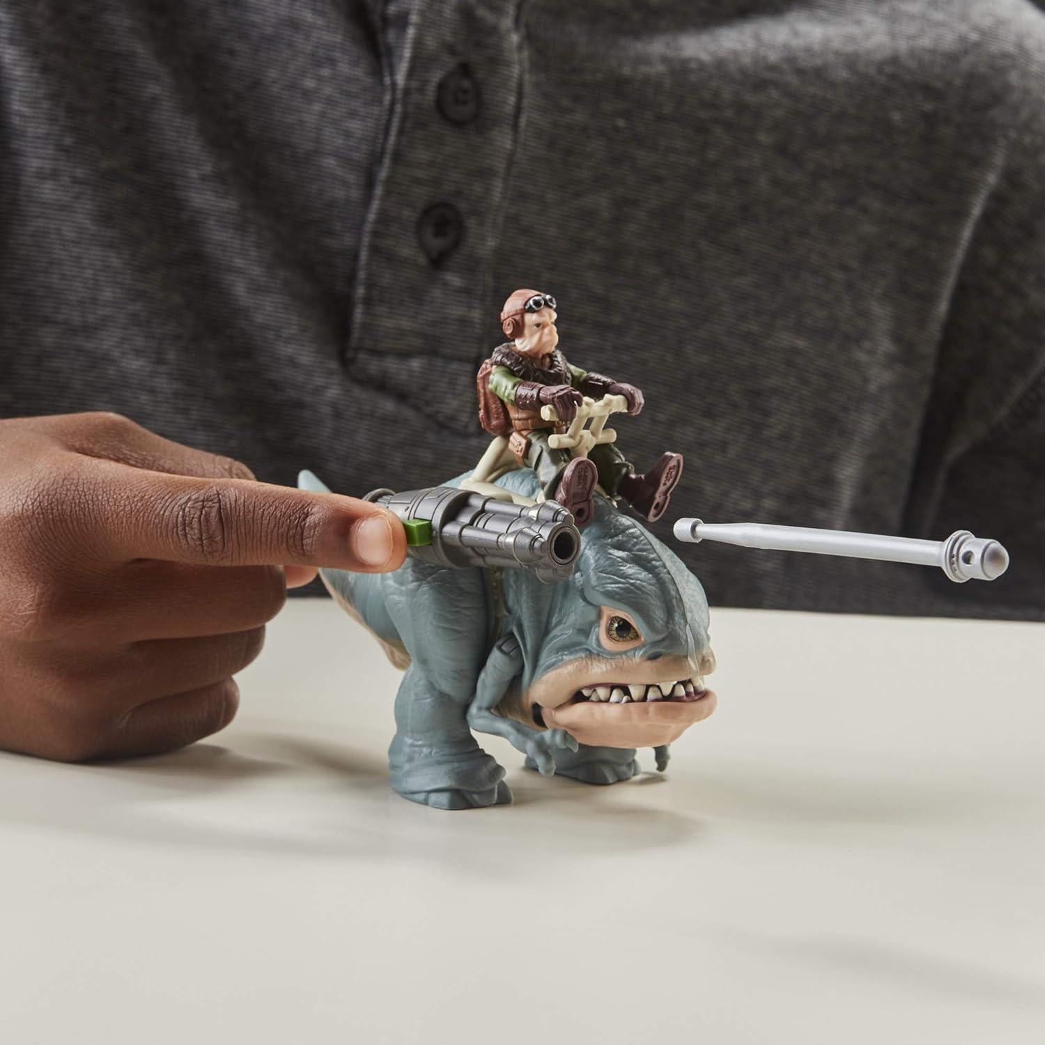 Figura Kuiil Star Wars con Blurrg 2.5" Hasbro para niños 4+