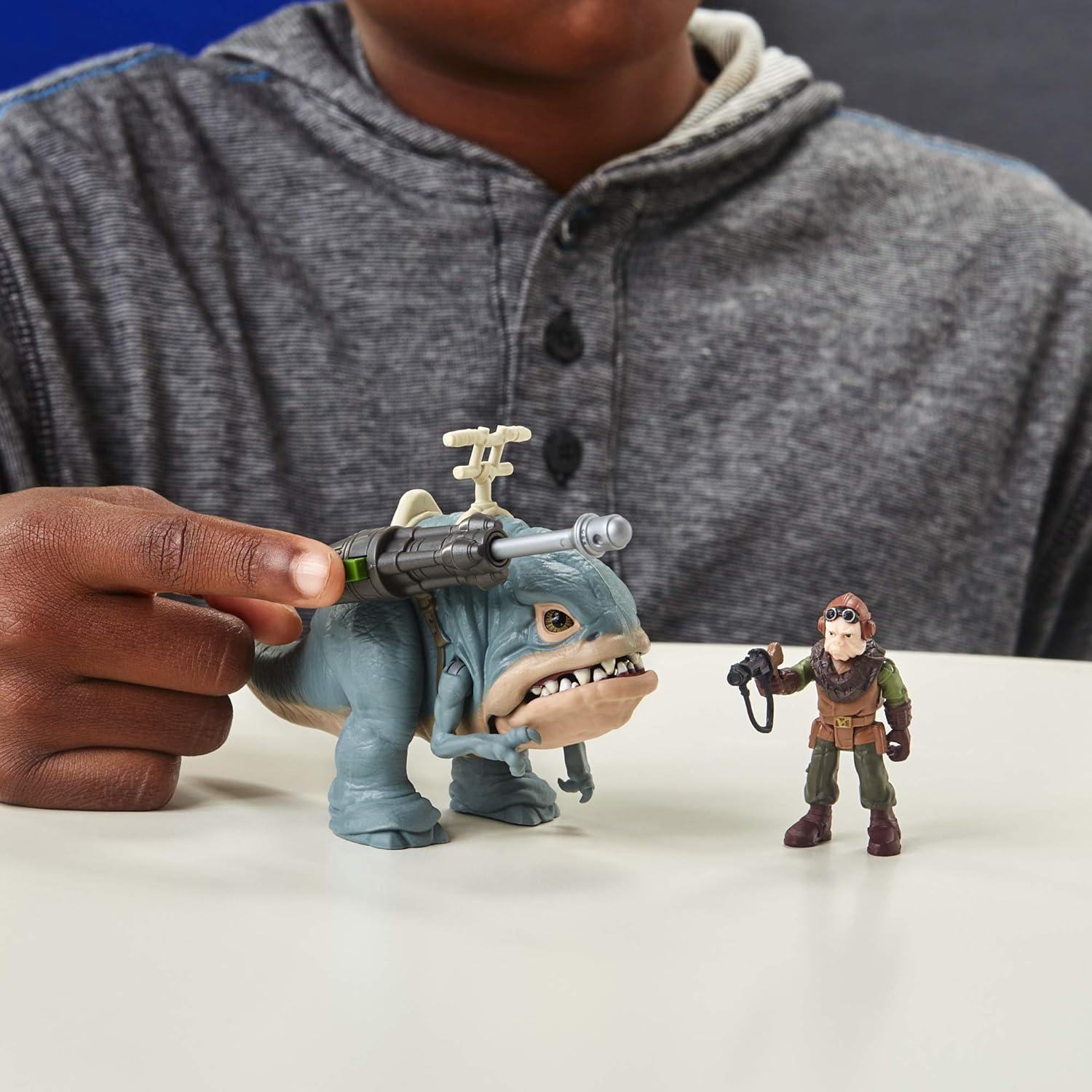 Figura Kuiil Star Wars con Blurrg 2.5" Hasbro para niños 4+