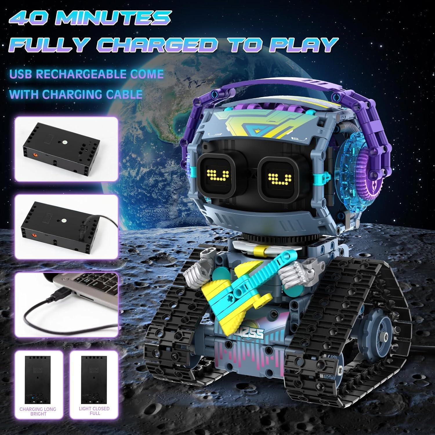 Kit de Construcción Robot STEM QHECTTY 3 en 1 para Niños