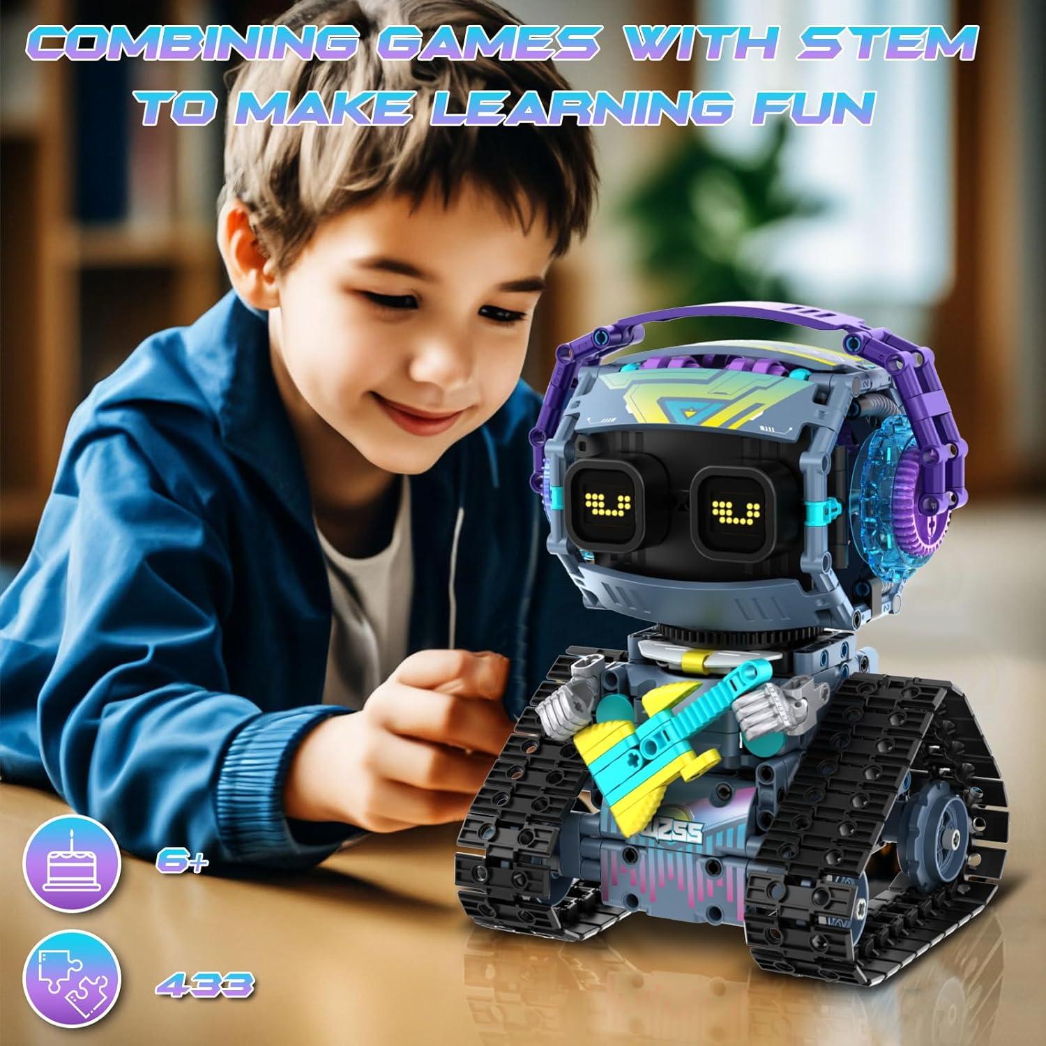 Kit de Construcción Robot STEM QHECTTY 3 en 1 para Niños