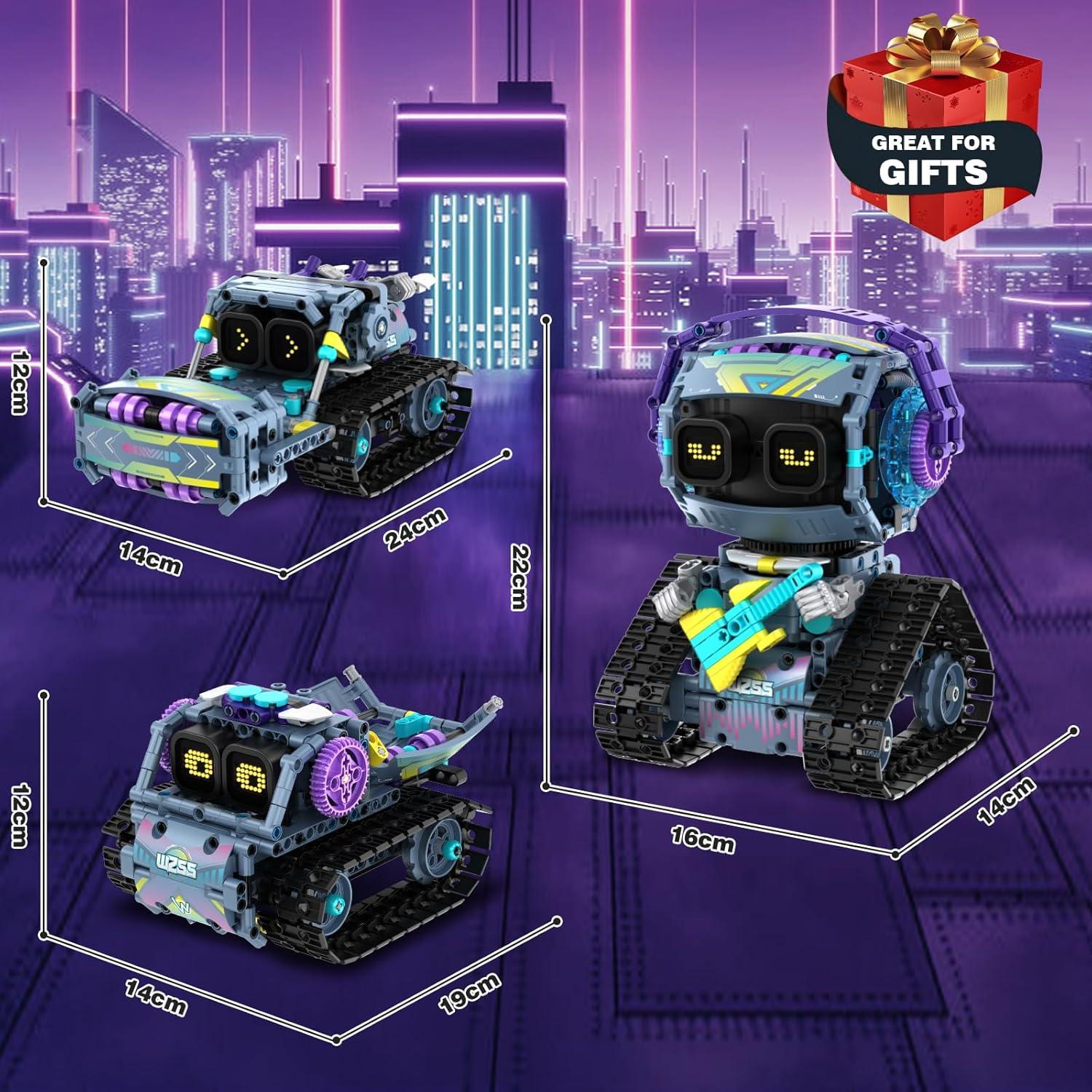 Kit de Construcción Robot STEM QHECTTY 3 en 1 para Niños