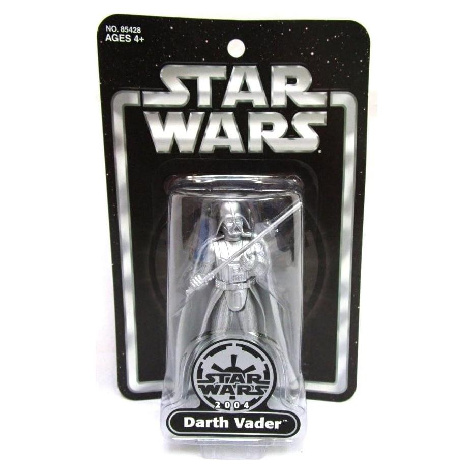 Figura de Acción Darth Vader Edición Plateada Hasbro 2004