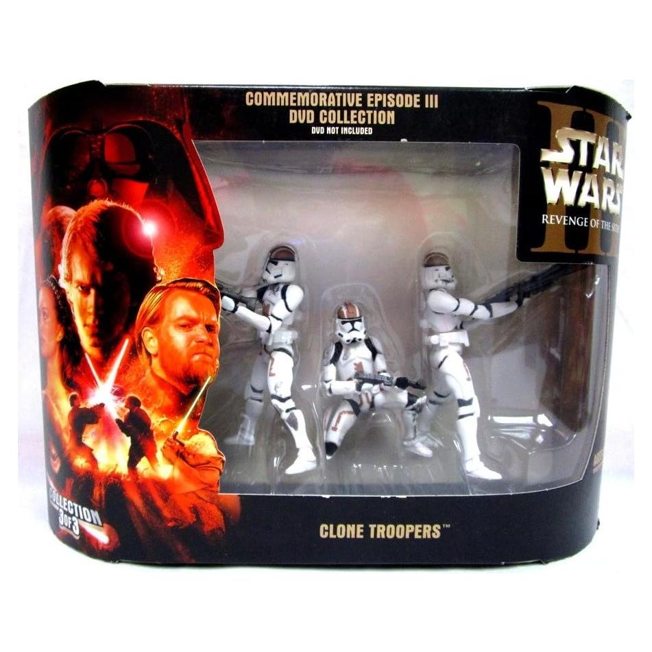 Set de 3 Soldados Clon Star Wars Hasbro Episodio III 9.5 cm