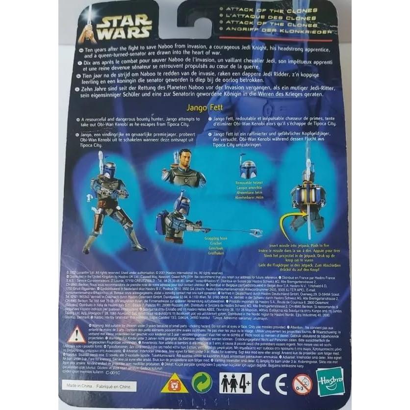 Figura de acción Jango Fett Star Wars 9.5 cm Hasbro 2002