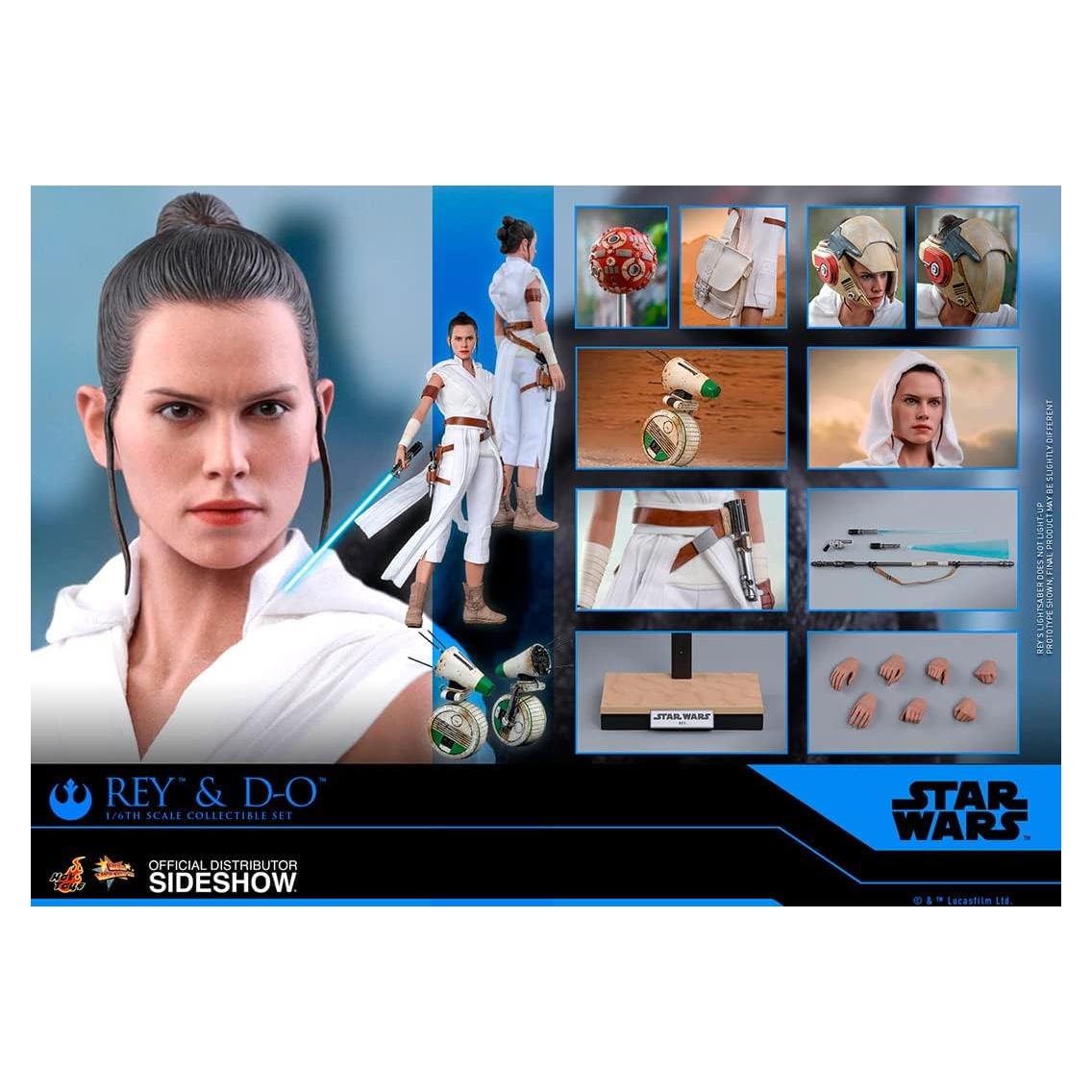Figura de Acción Hot Toys Rey y D-O Star Wars 30.48 cm