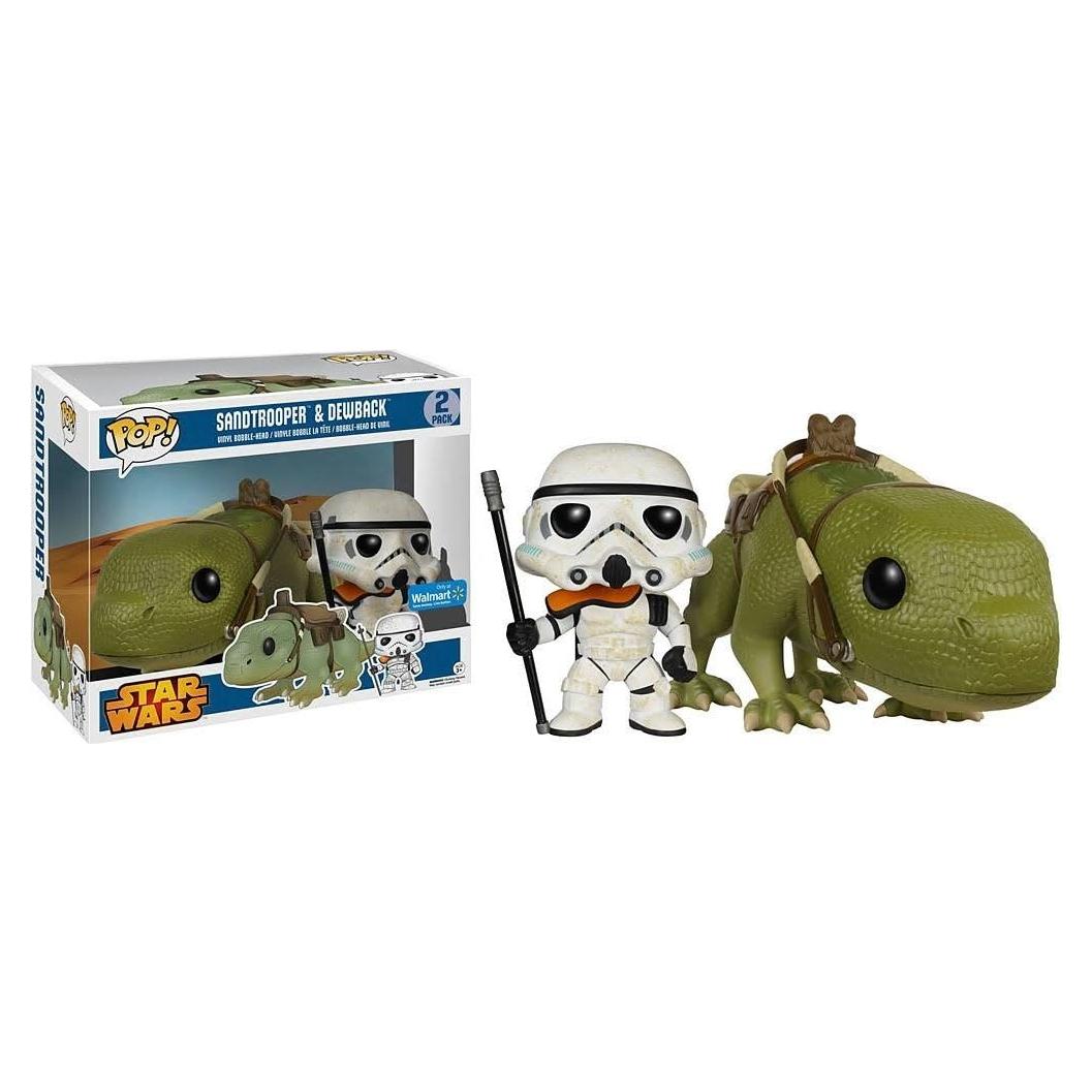 Conjunto Coleccionable Funko Pop Star Wars Sandtrooper y Dewback