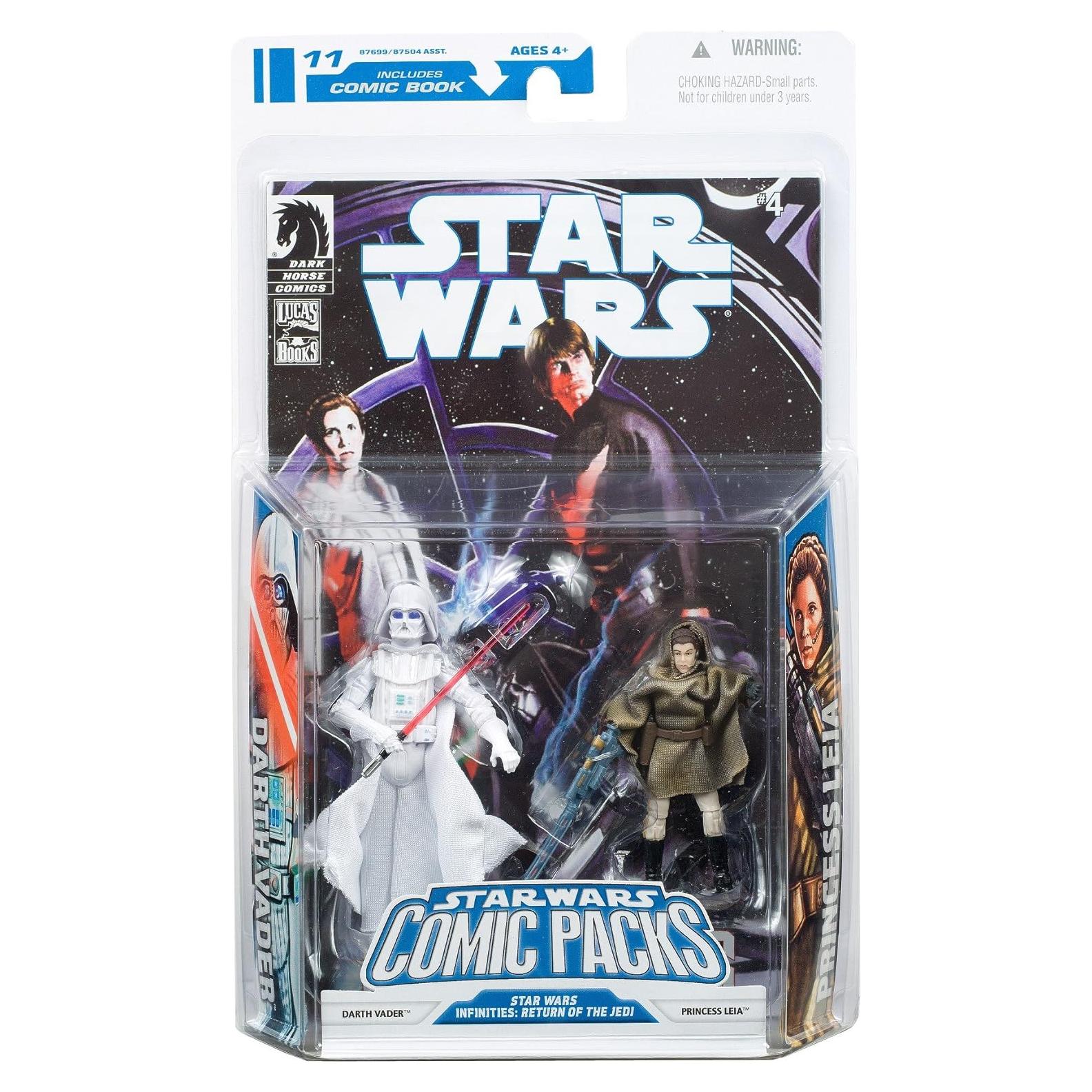 Figura de acción Star Wars Infinities Hasbro Vader Blanco y Leia