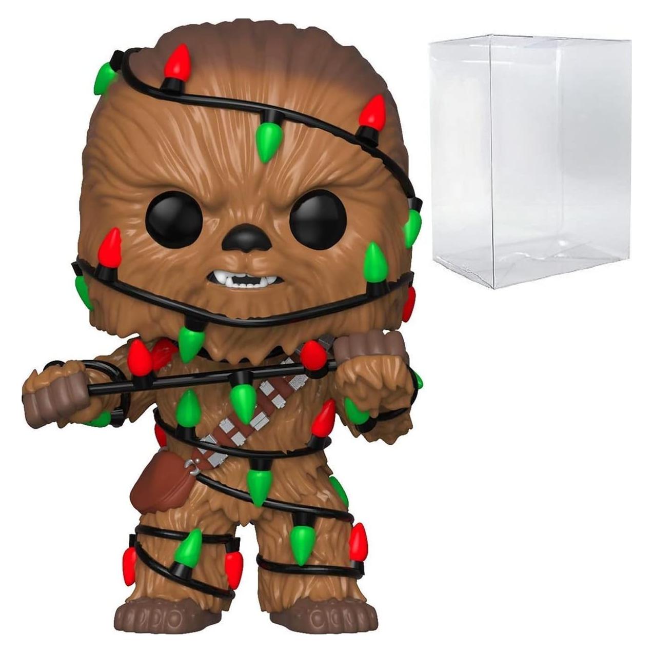 Figura Pop Star Wars Chewbacca con Luces de Navidad 9.5 cm
