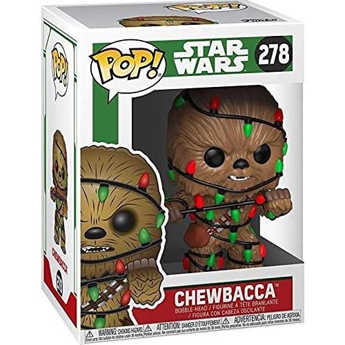 Figura Pop Star Wars Chewbacca con Luces de Navidad 9.5 cm