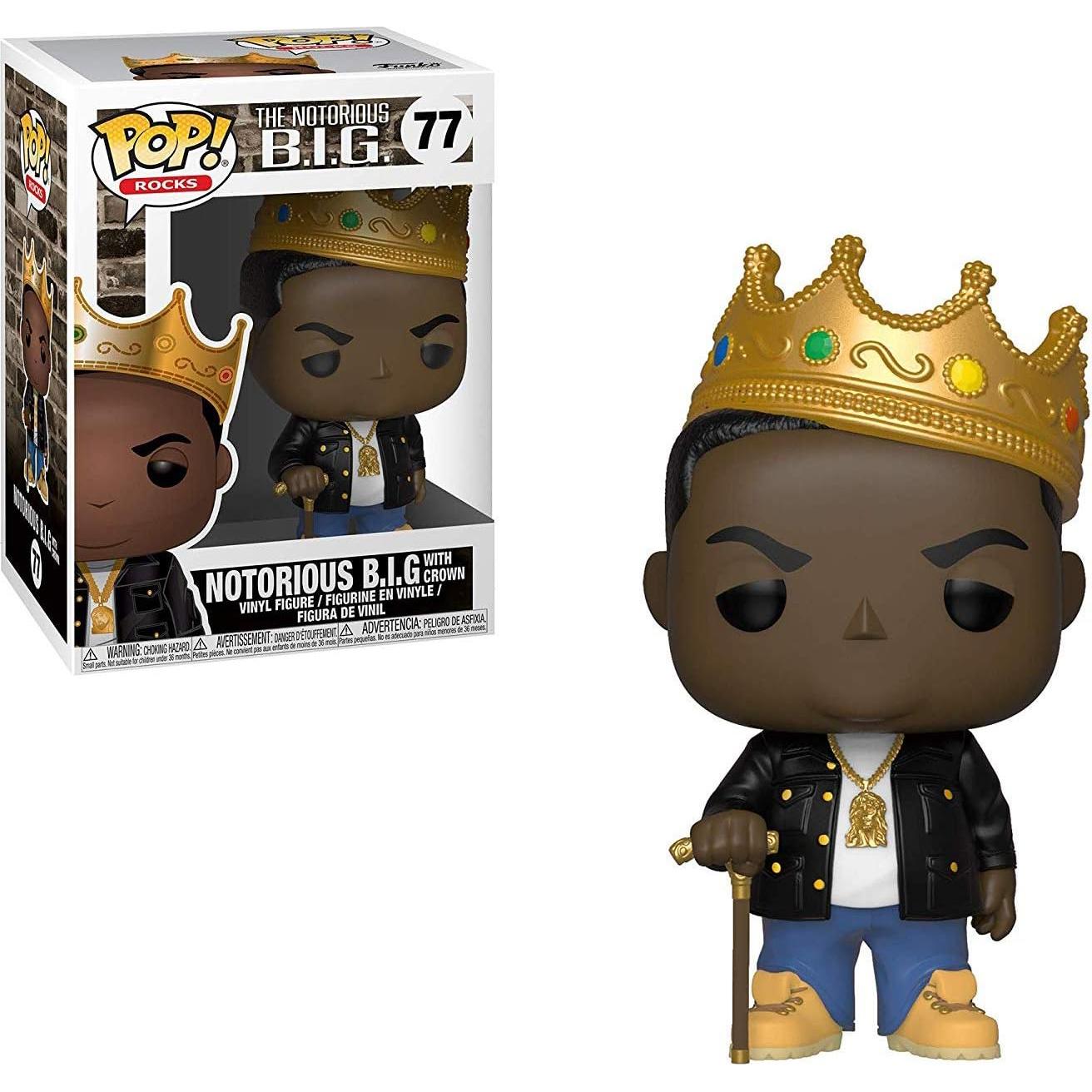 Figura de Vinilo Notorious B.I.G. con Corona Funko POP! Rocks