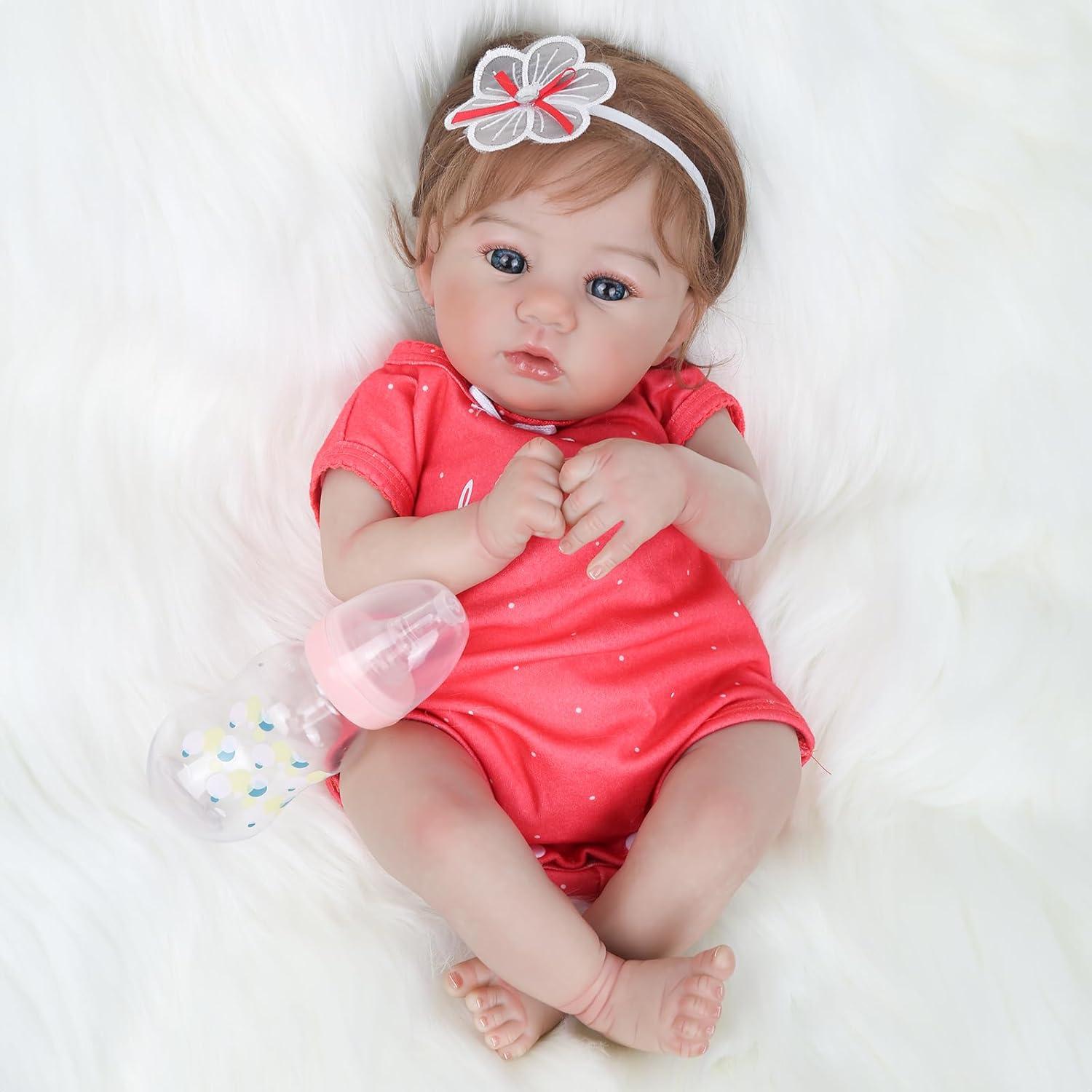 Muñeca Reborn Realista WOOROY 45.72 cm con Accesorios