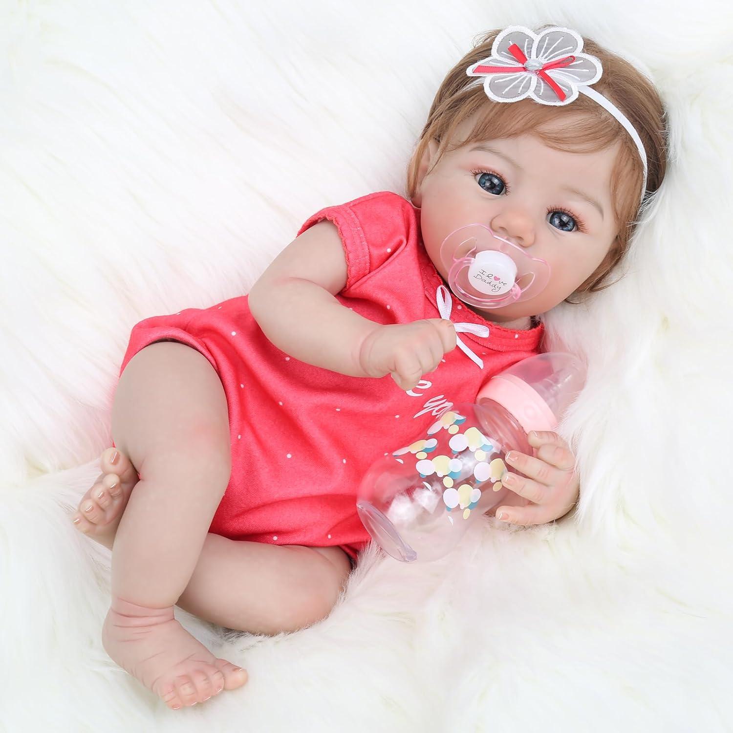 Muñeca Reborn Realista WOOROY 45.72 cm con Accesorios