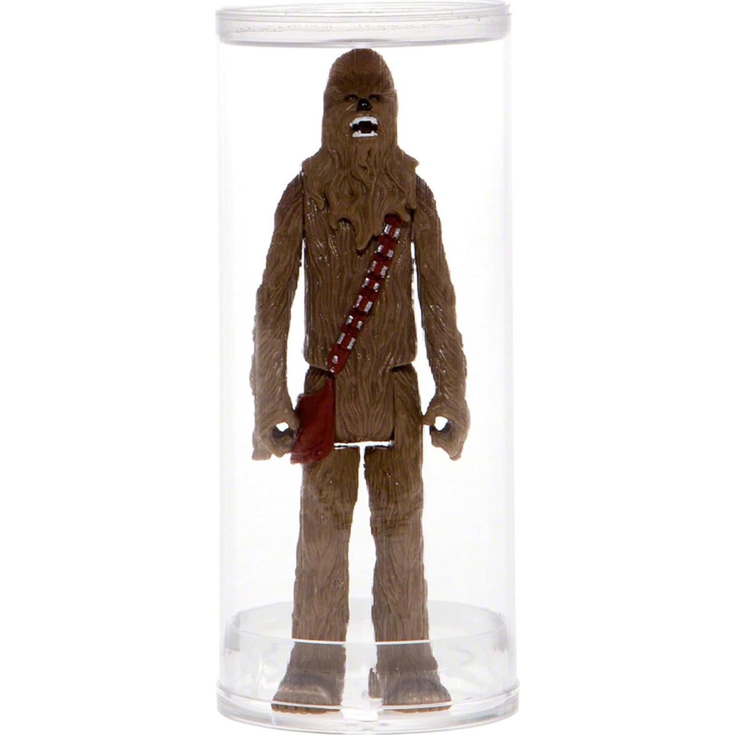 Plymor Plastic Action Figure Tube, 2" Wide by 4.5" Tall, with Clear Acrylic Base