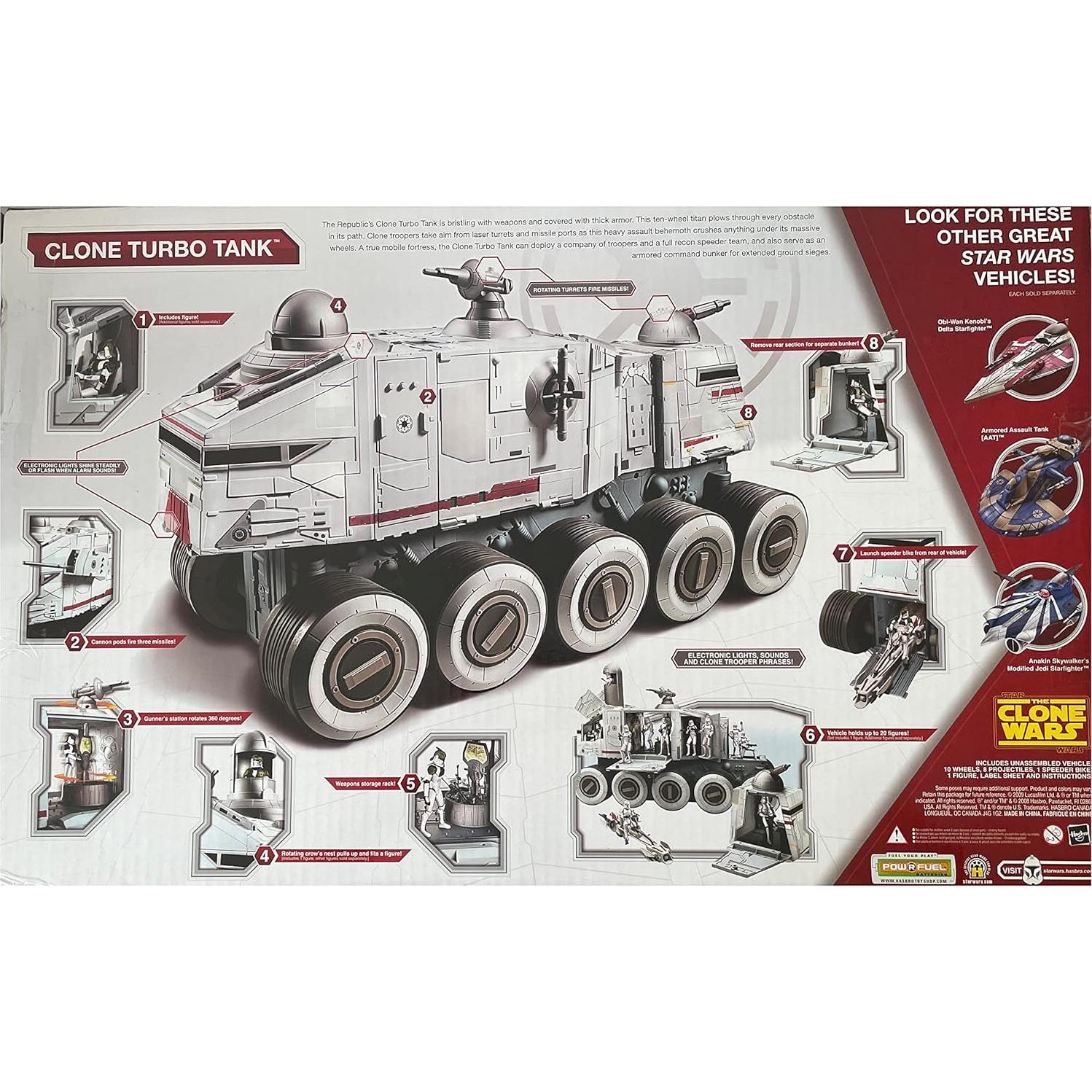 Vehículo Clone Turbo Tank Hasbro Star Wars 58.42x22.23cm