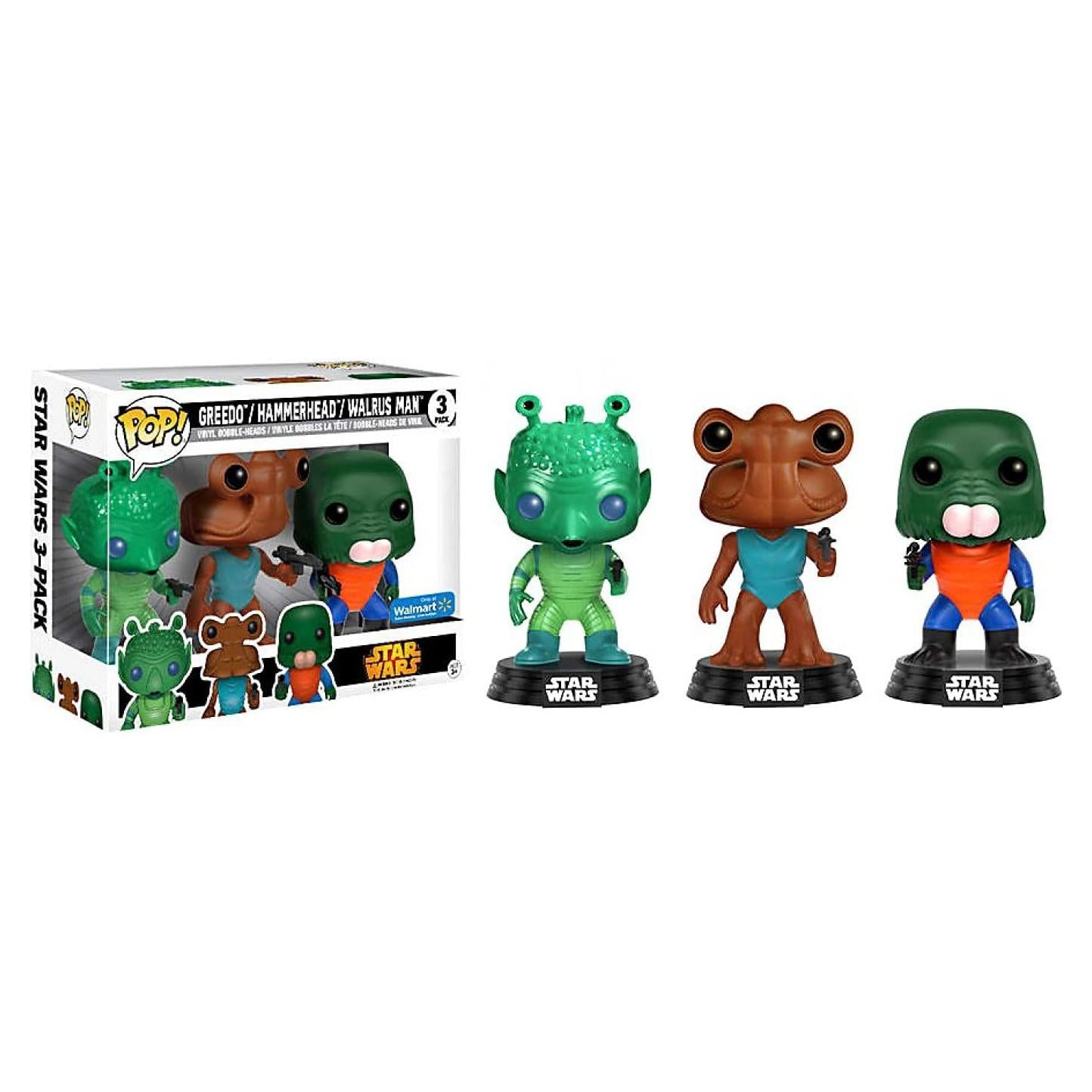 Funko POP! Star Wars Greedo Hammerhead Walrus Man + Tarjetas