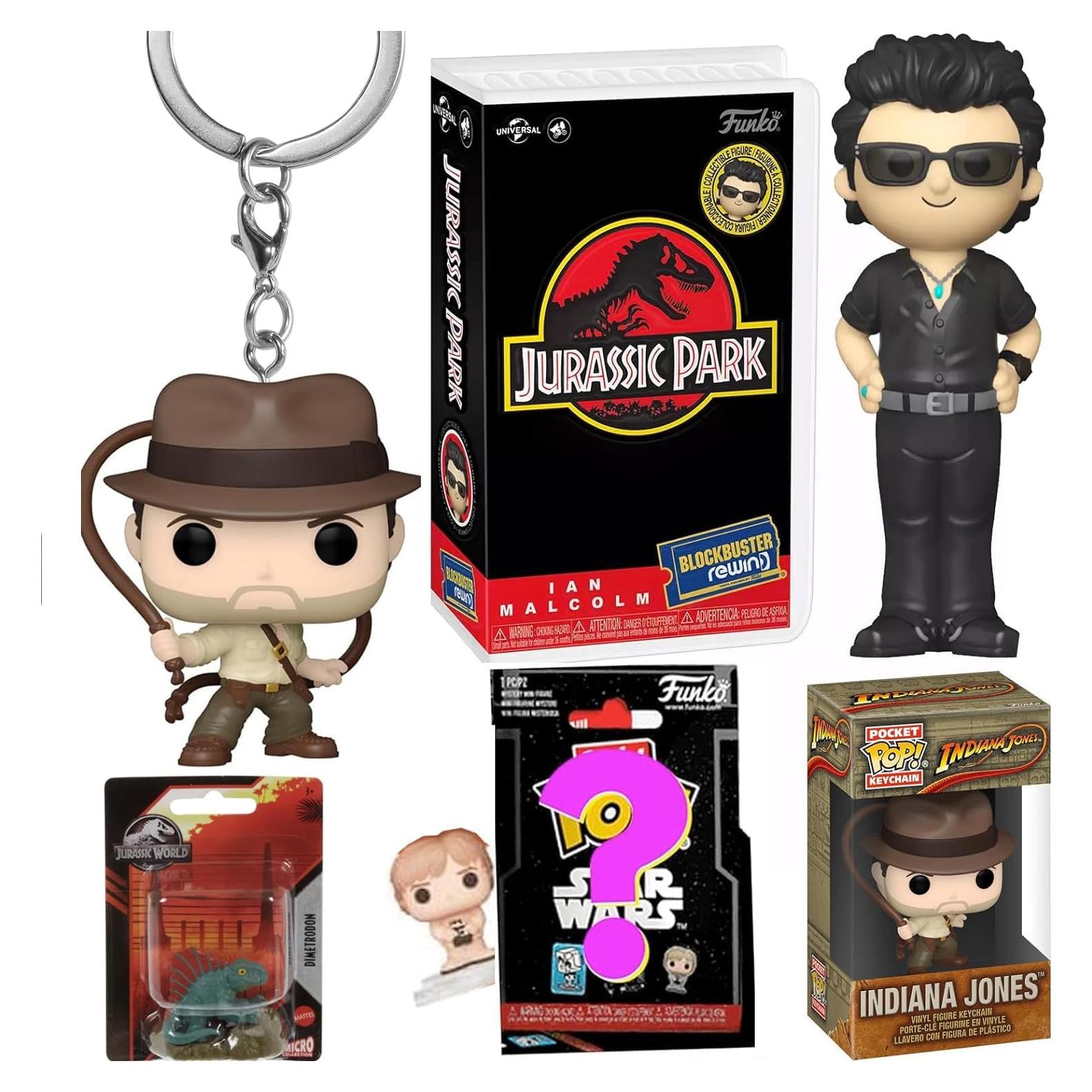 Conjunto de Figuras Jurassic World Funko Ian Malcolm y Dino