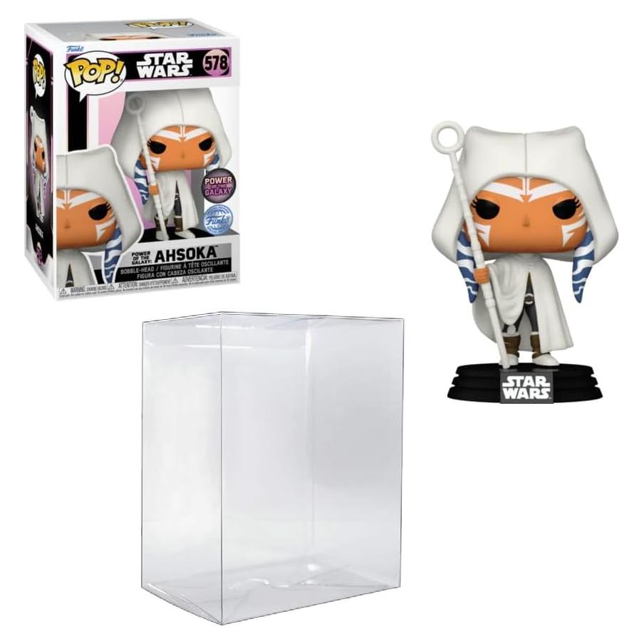 Figura Pop Ahsoka Poder de la Galaxia Funko 578 con Protector