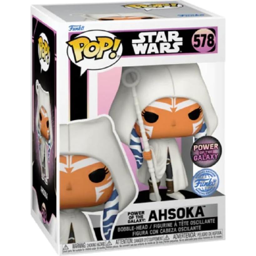 Figura Pop Ahsoka Poder de la Galaxia Funko 578 con Protector