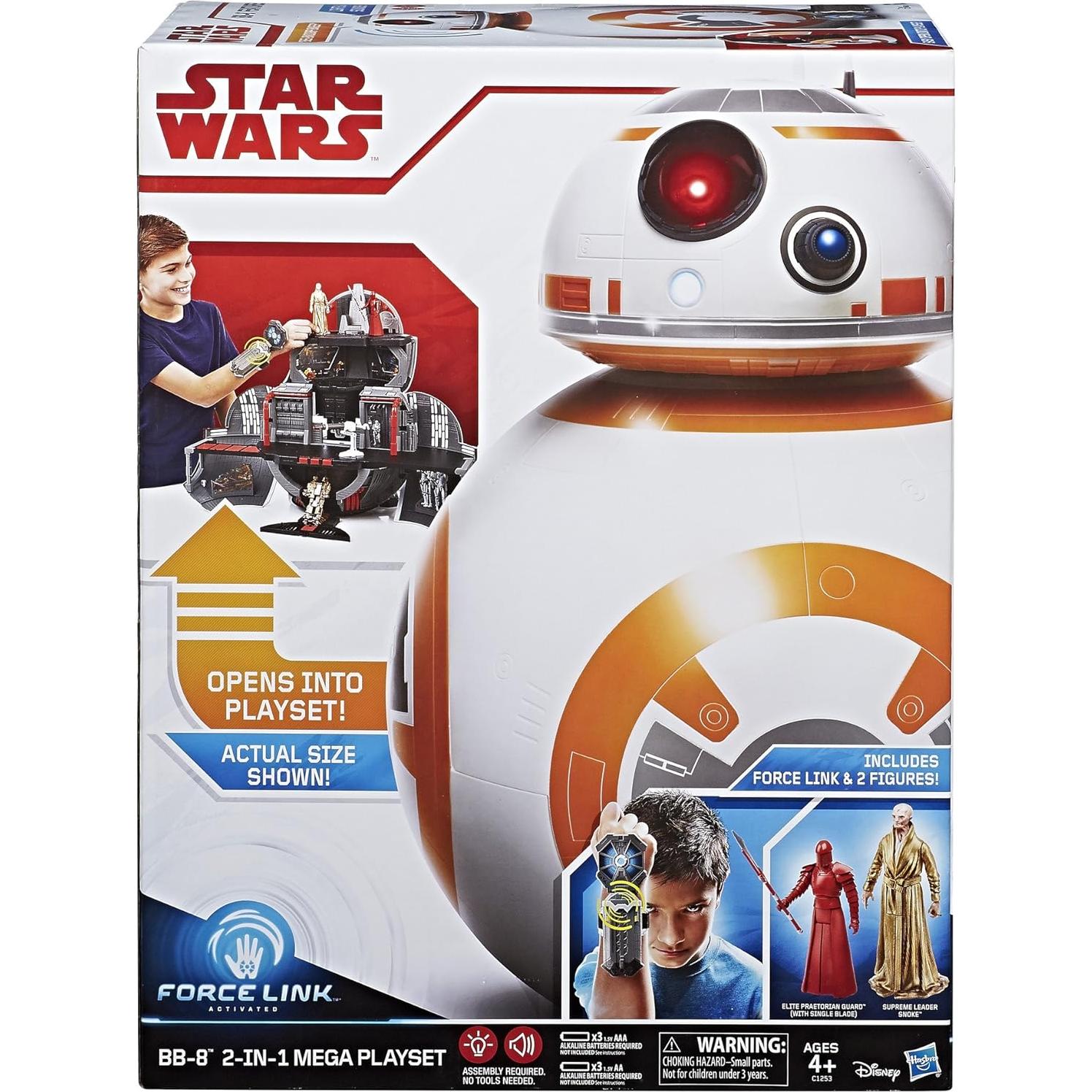 Playset BB-8 2-en-1 Mega Hasbro con Force Link y 2 figuras