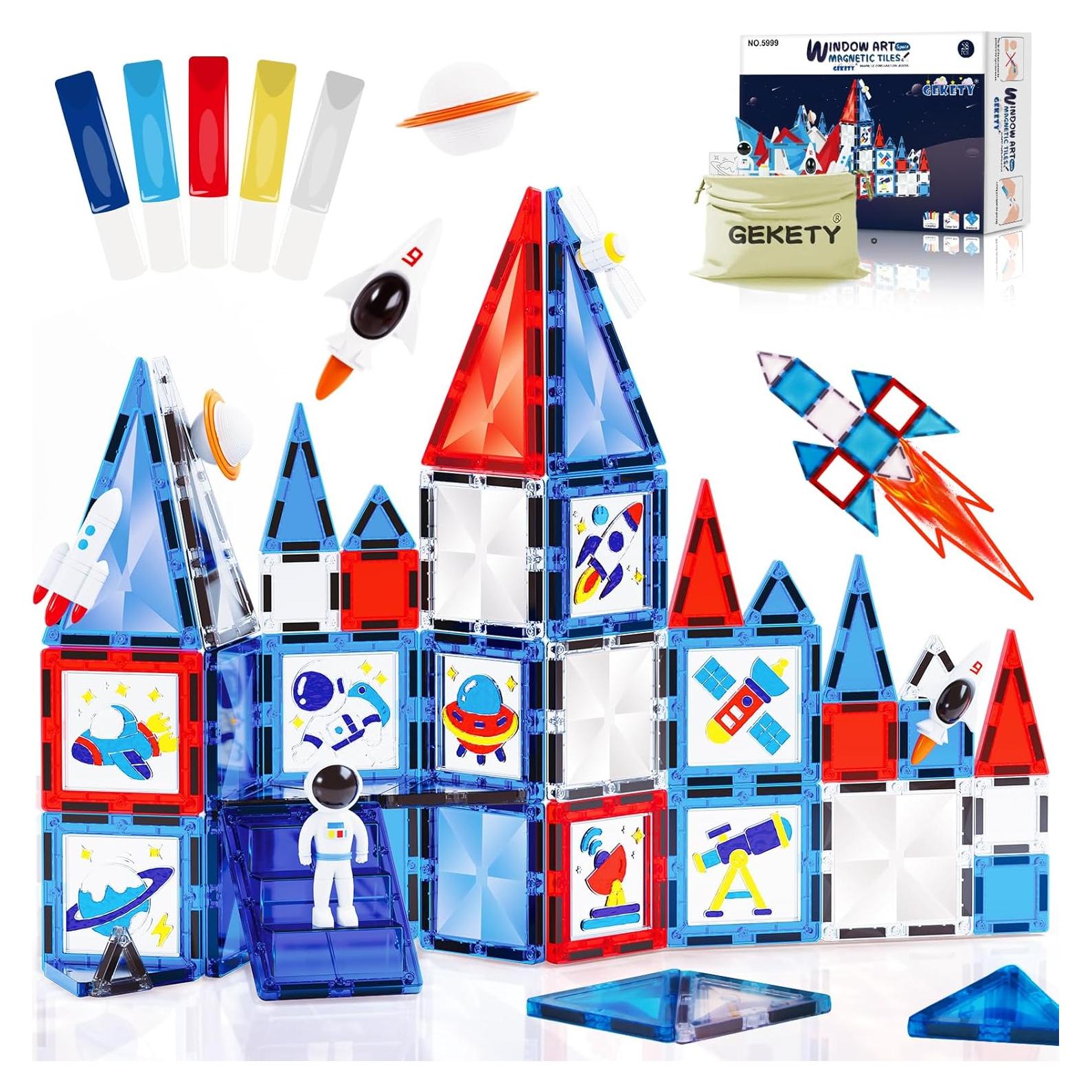 Azulejos Magnéticos GEKETY - Set de 58 Piezas Espaciales